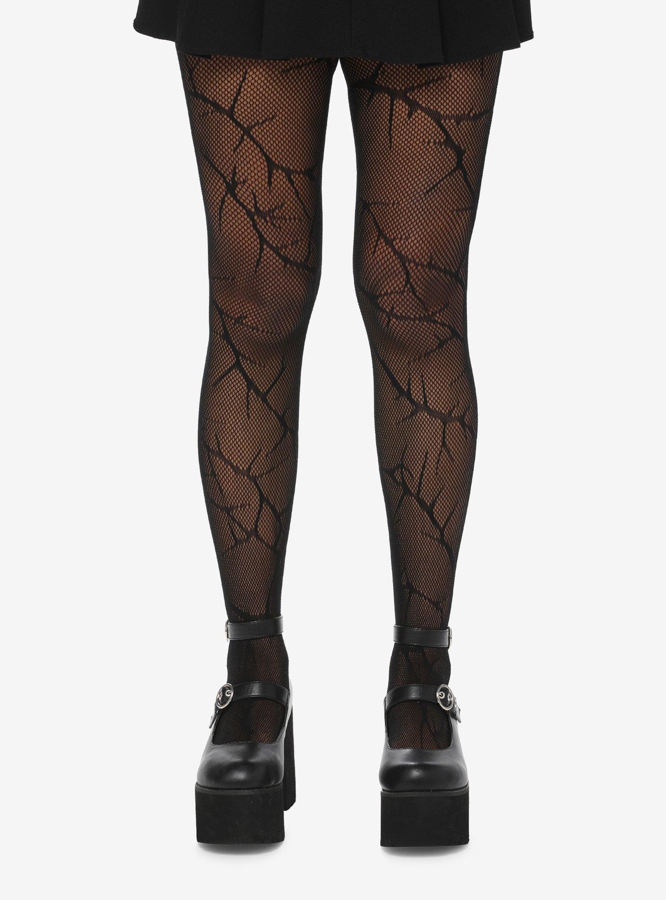 Hot Topic Skull Fishnet Tights