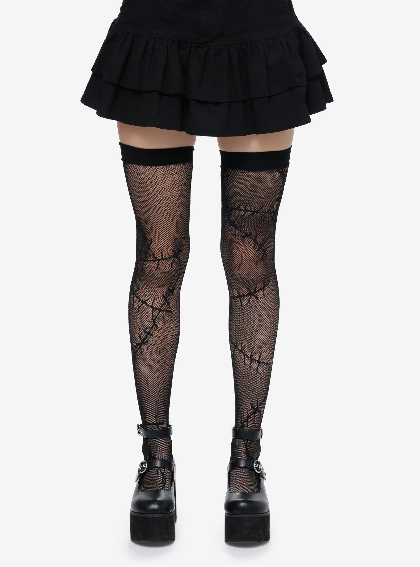 Stitches Fishnet Thigh Highs, , hi-res