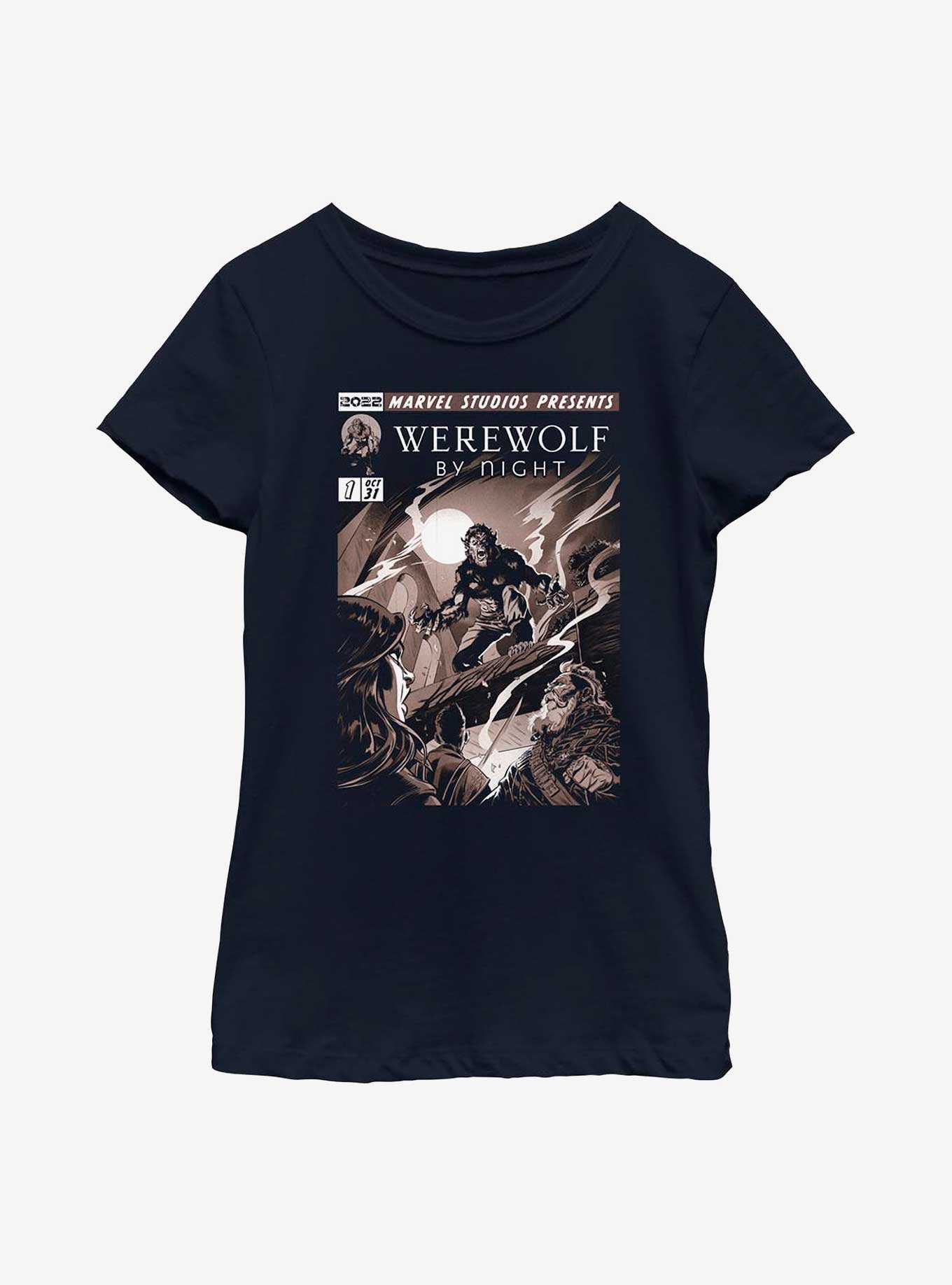 Marvel Studios' Special Presentation: Werewolf By Night Cover Art Youth Girls T-Shirt, , hi-res