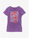 Marvel Studios' Special Presentation: Werewolf By Night And So It Shall Be Maze Youth Girls T-Shirt, PURPLE BERRY, hi-res