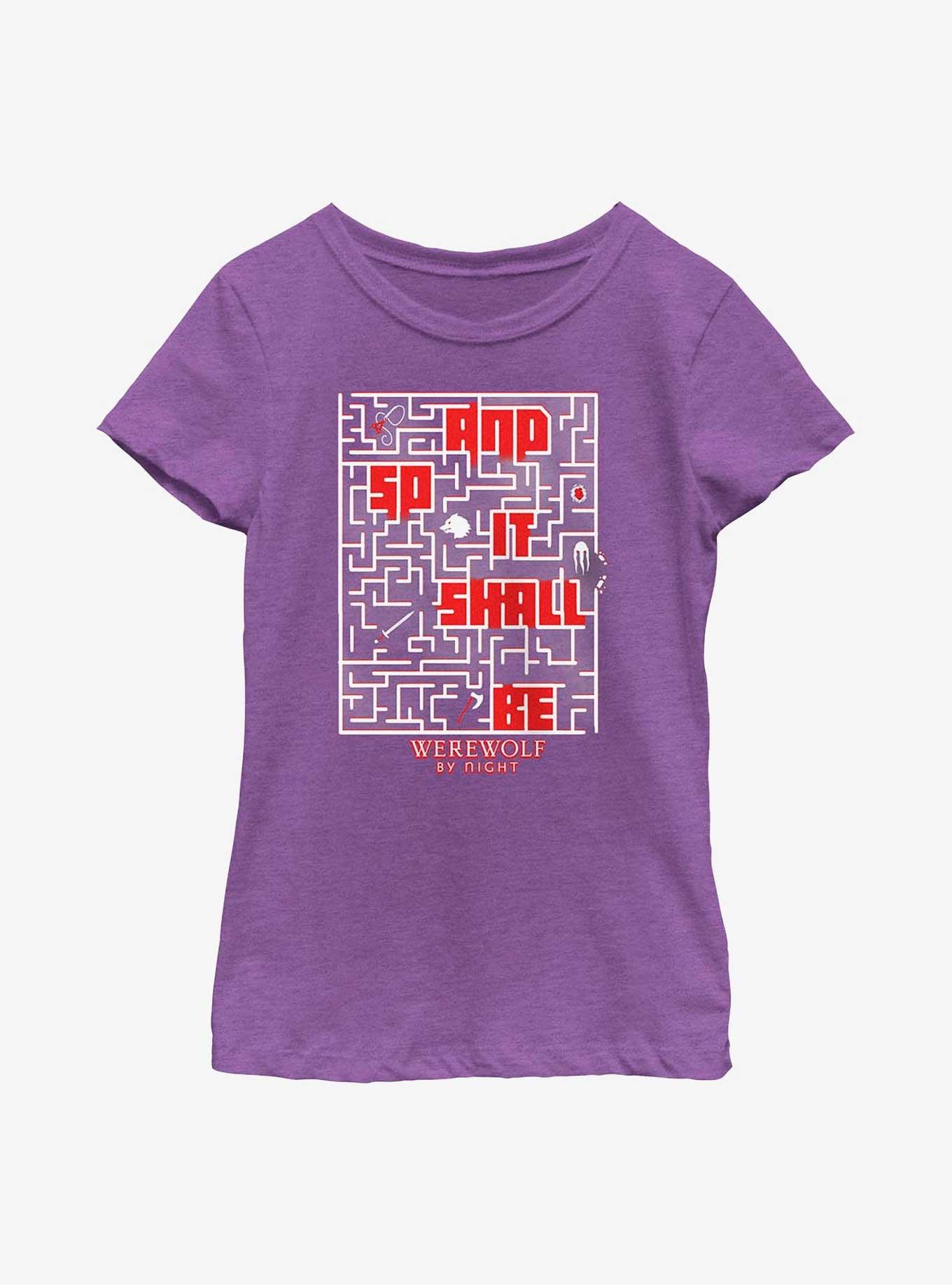 Marvel Studios' Special Presentation: Werewolf By Night And So It Shall Be Maze Youth Girls T-Shirt, , hi-res