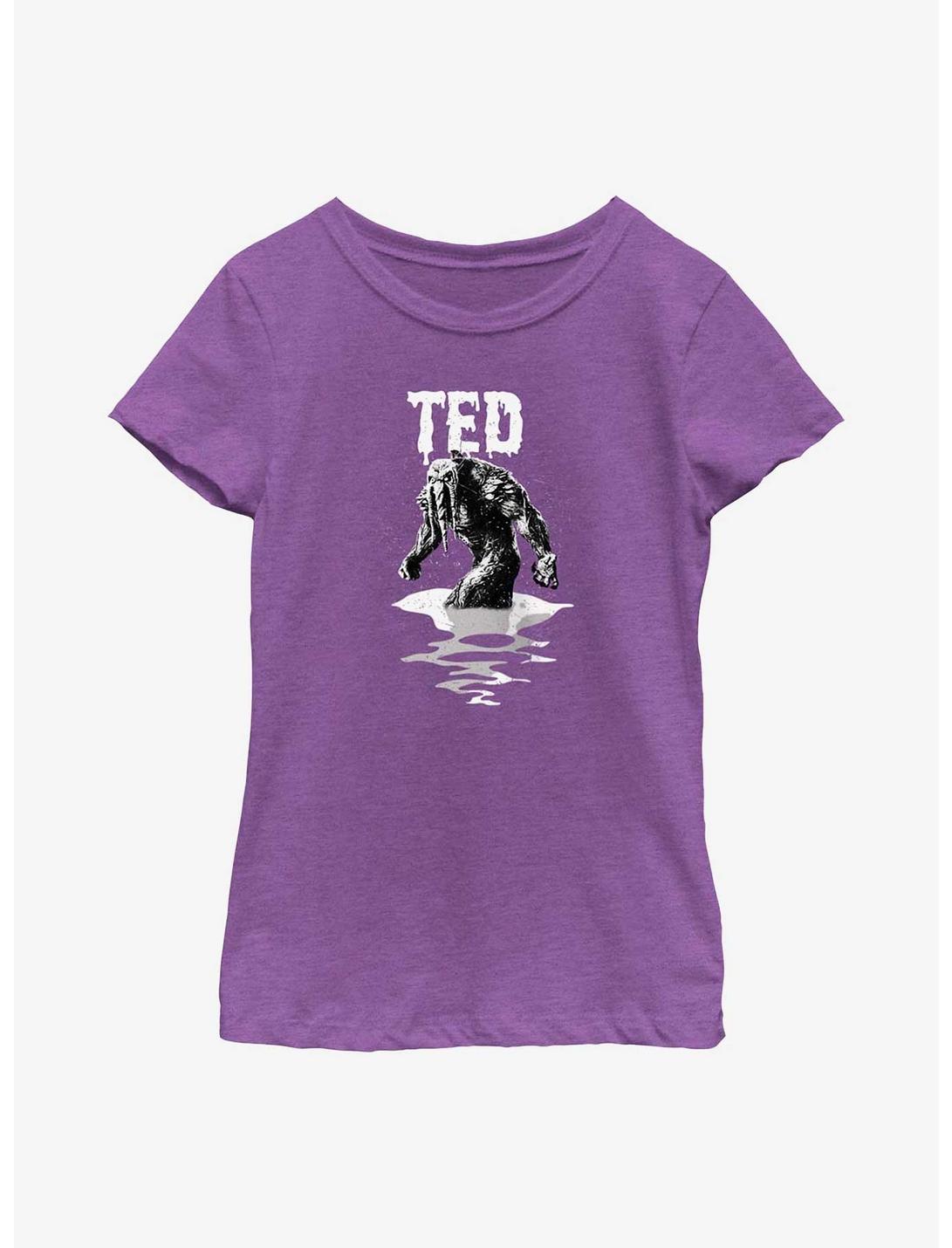 Marvel Studios' Special Presentation: Werewolf By Night Ted The Man-Thing Youth Girls T-Shirt, PURPLE BERRY, hi-res