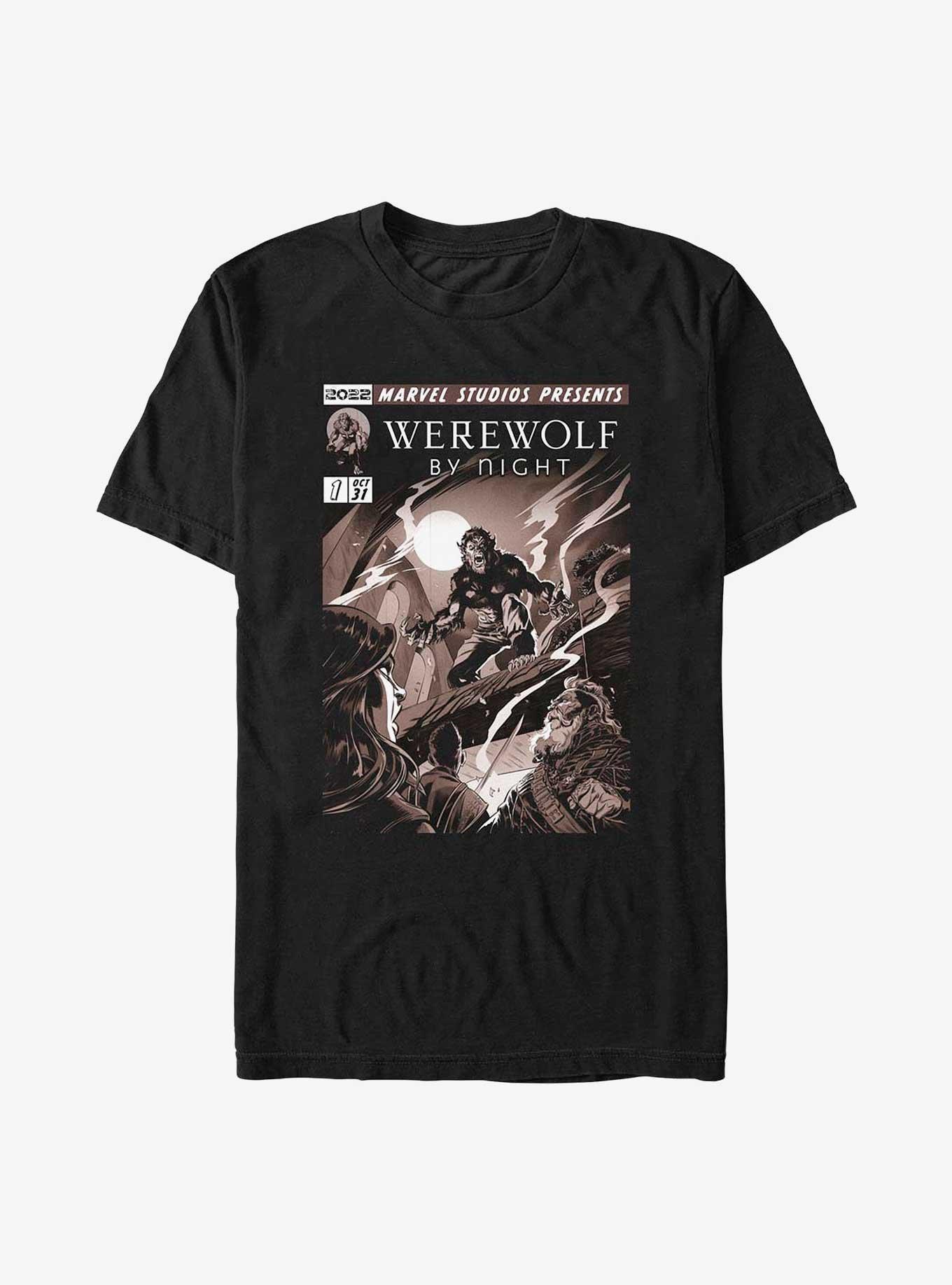 Marvel Studios' Special Presentation: Werewolf By Night Cover Art T-Shirt, BLACK, hi-res