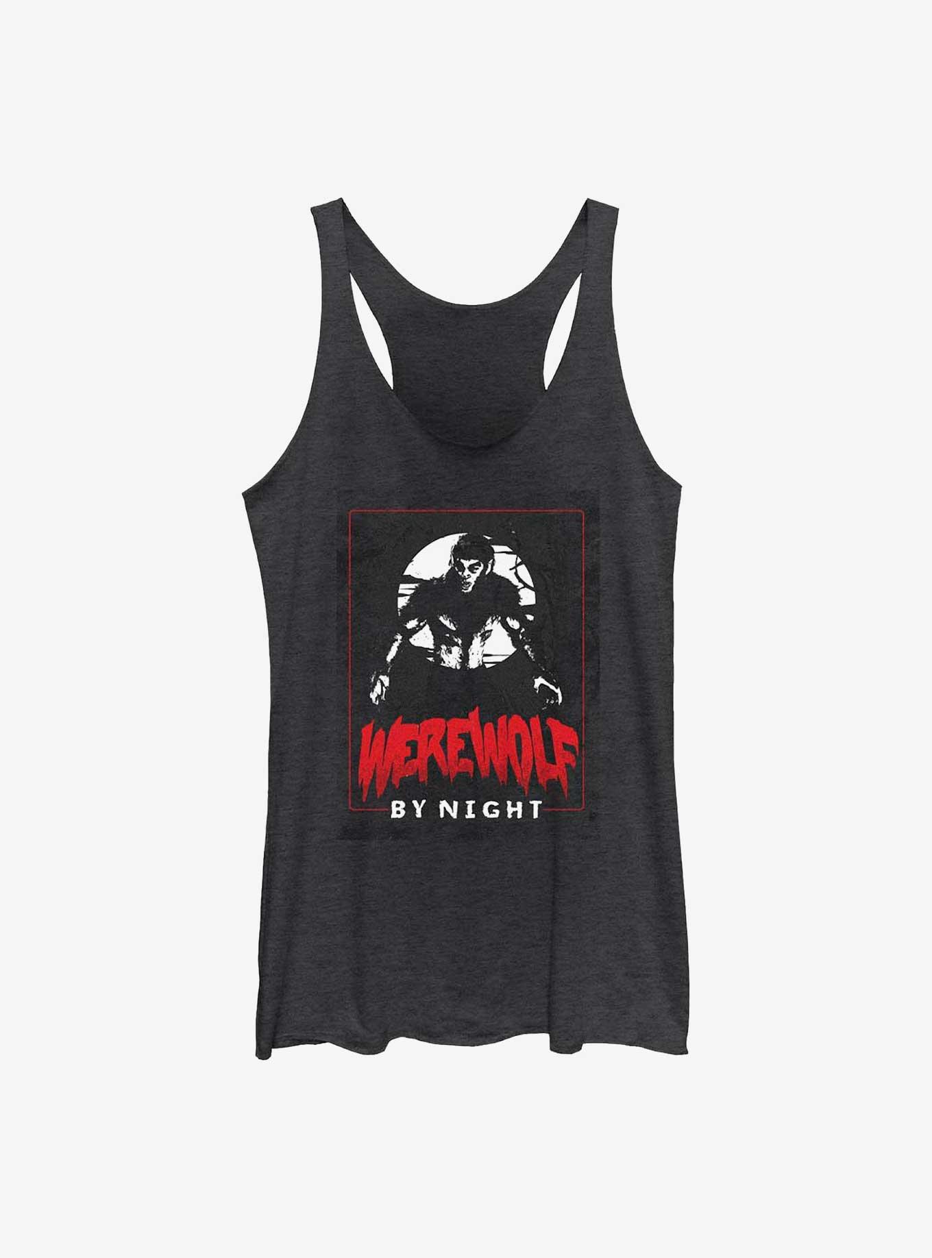 Marvel Studios' Special Presentation: Werewolf By Night Poster Womens Tank Top, BLK HTR, hi-res