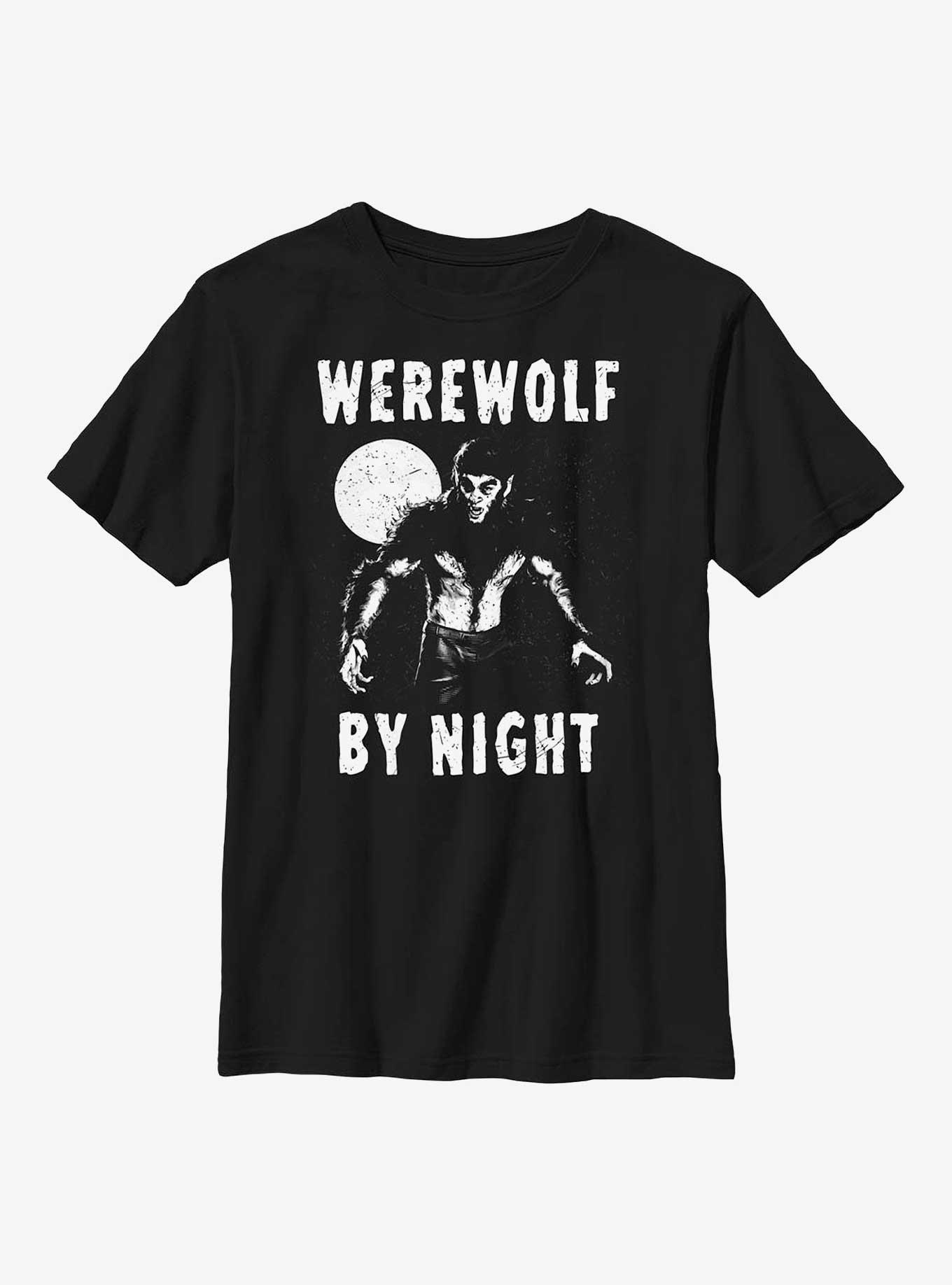 Marvel Studios' Special Presentation: Werewolf By Night Lurking Wolfman Youth T-Shirt, BLACK, hi-res