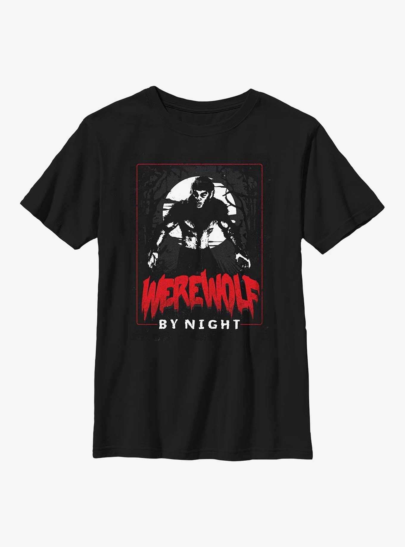 Marvel Studios' Special Presentation: Werewolf By Night Poster Youth T-Shirt, BLACK, hi-res