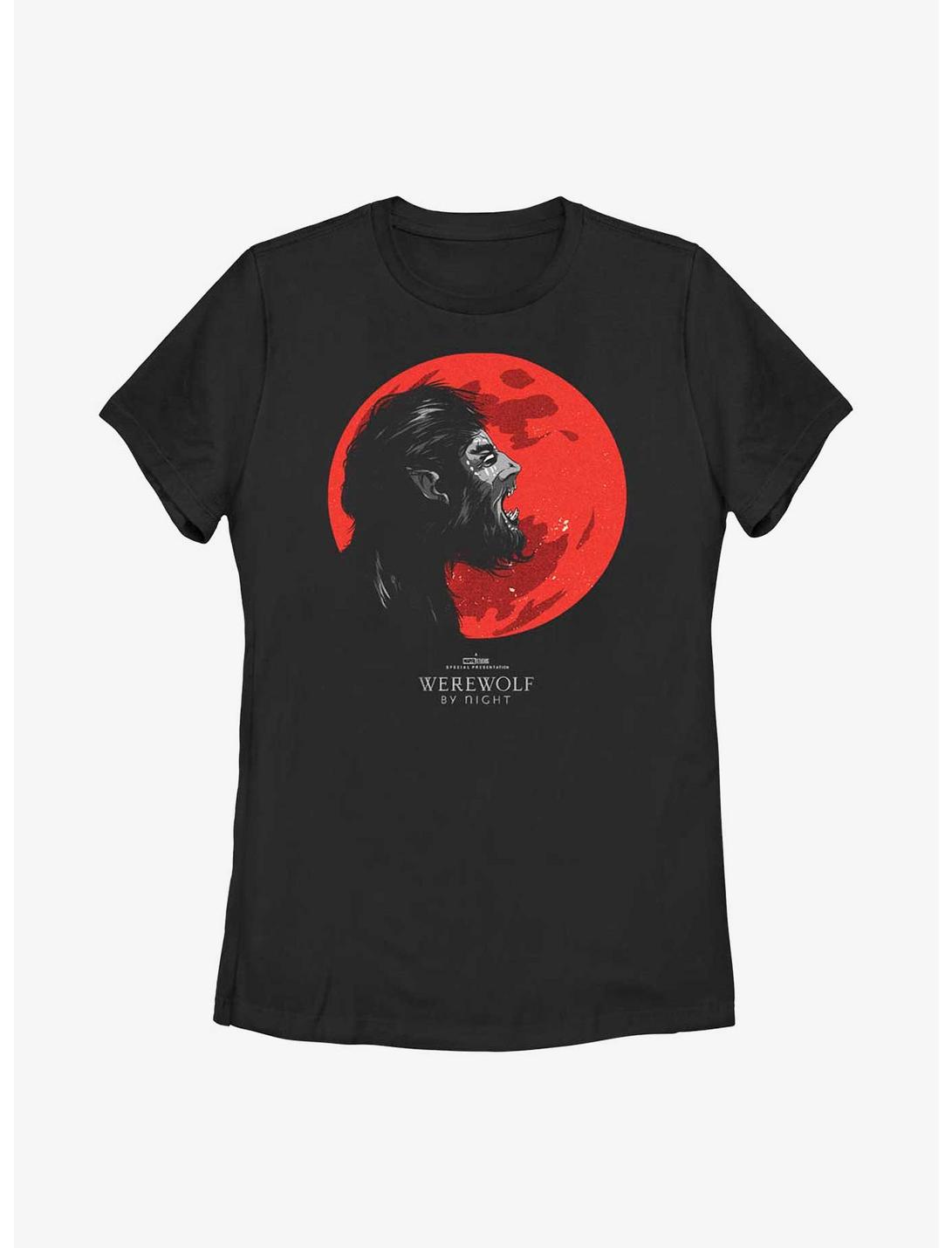 Marvel Studios' Special Presentation: Werewolf By Night Blood Moon Womens T-Shirt, BLACK, hi-res