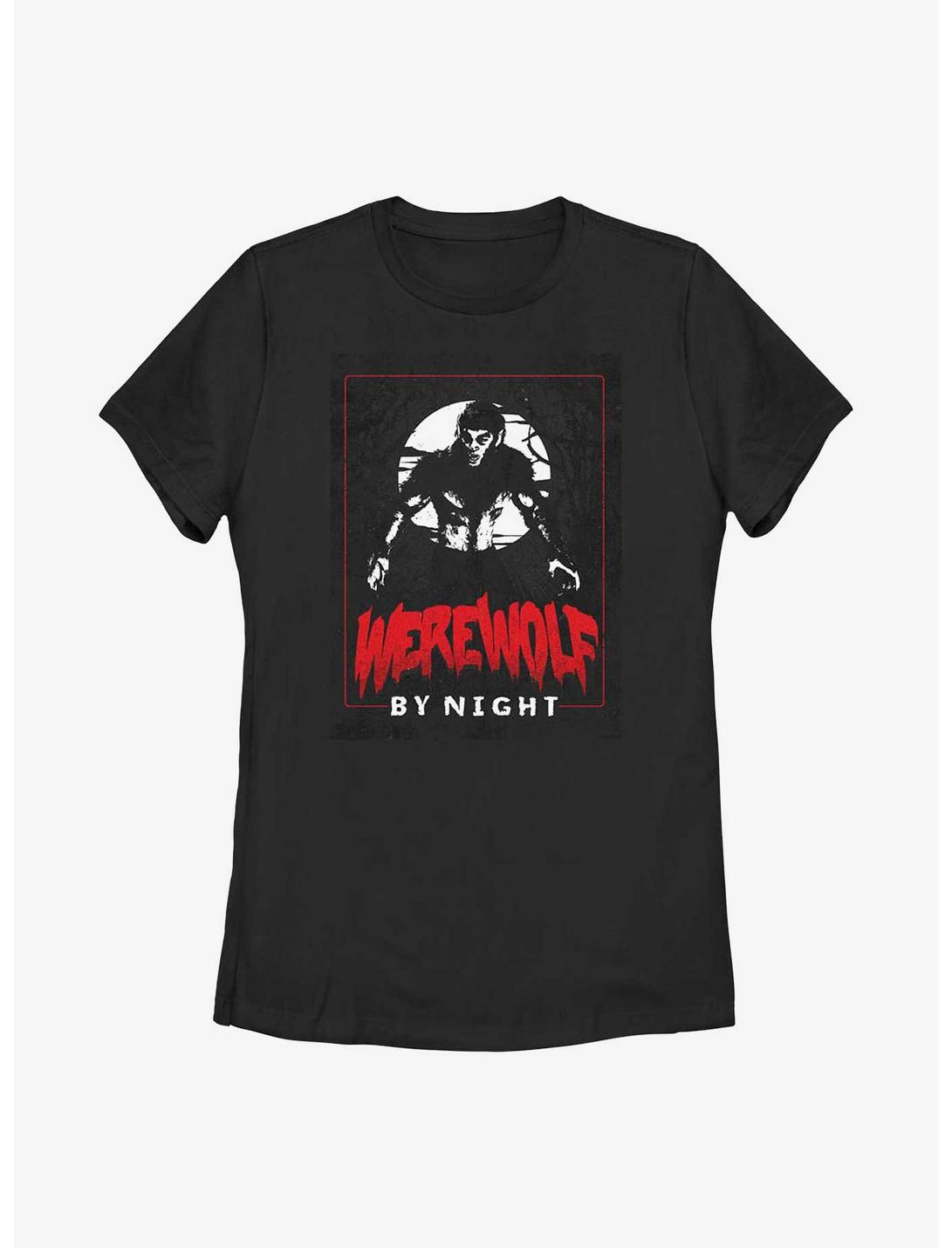 Marvel Studios' Special Presentation: Werewolf By Night Poster Womens T-Shirt, BLACK, hi-res