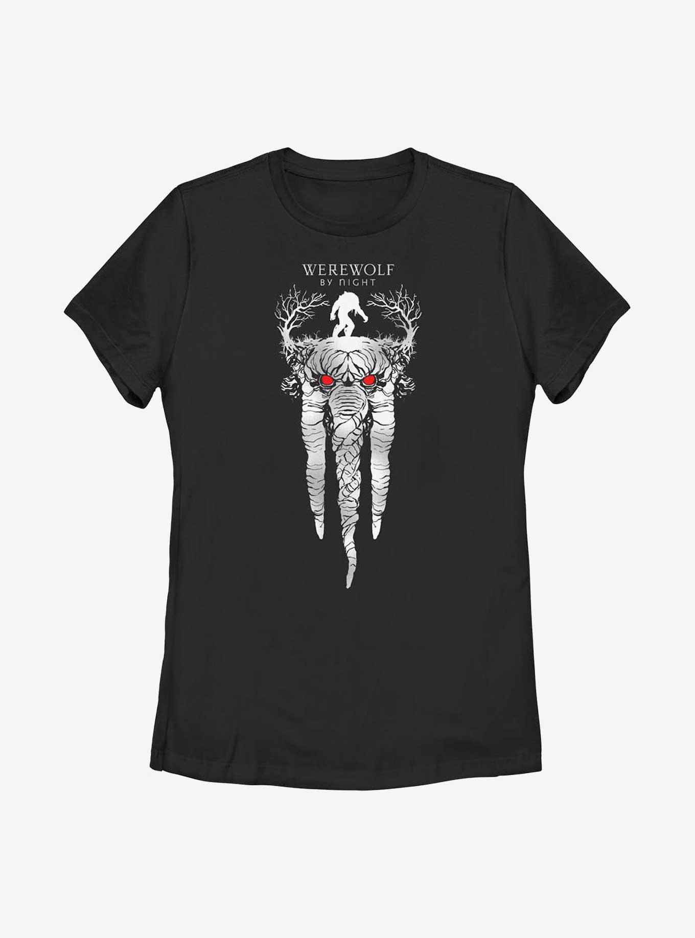 Marvel Studios' Special Presentation: Werewolf By Night Ted The Man-Thing Womens T-Shirt, BLACK, hi-res