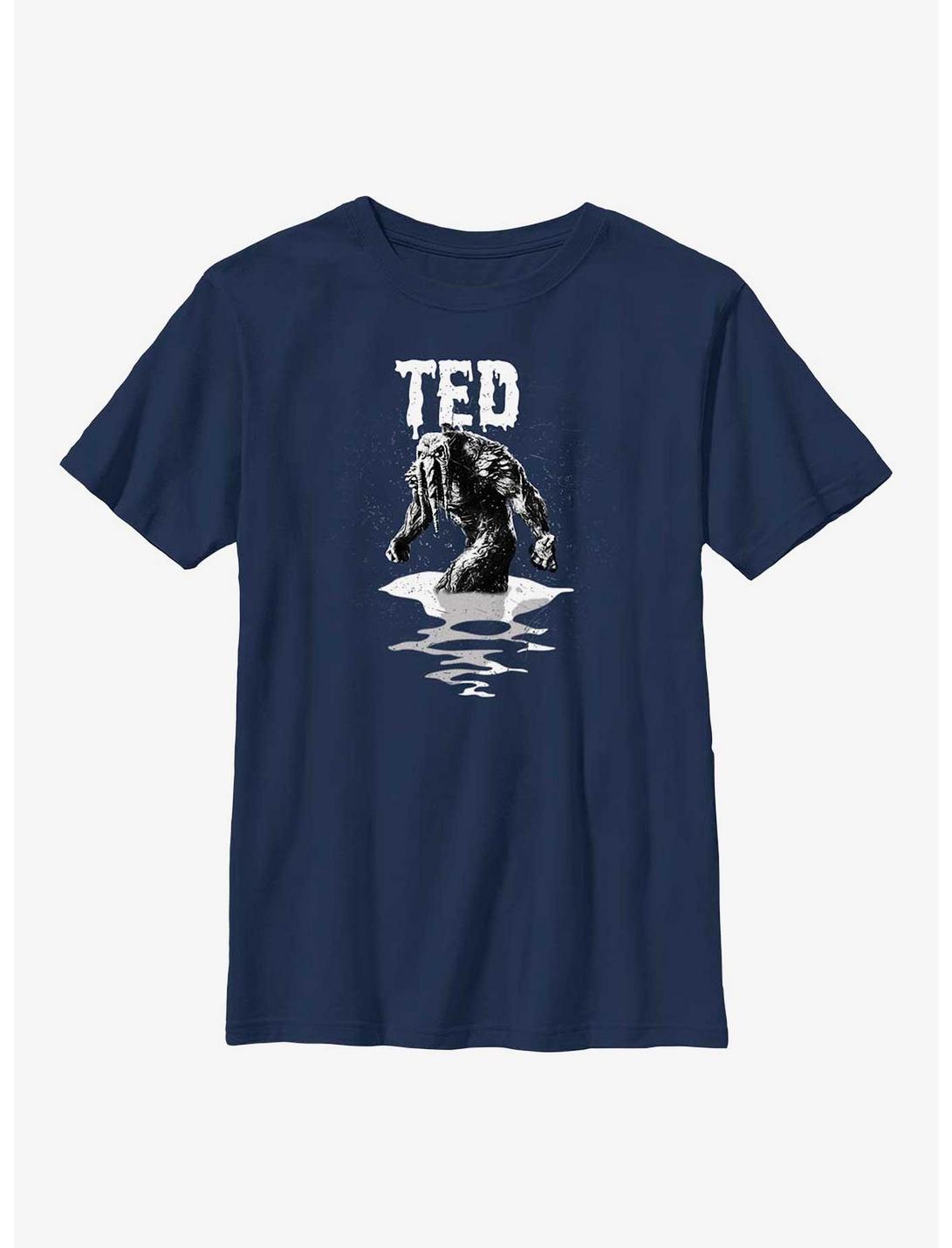 Marvel Studios' Special Presentation: Werewolf By Night Ted The Man-Thing Youth T-Shirt, NAVY, hi-res