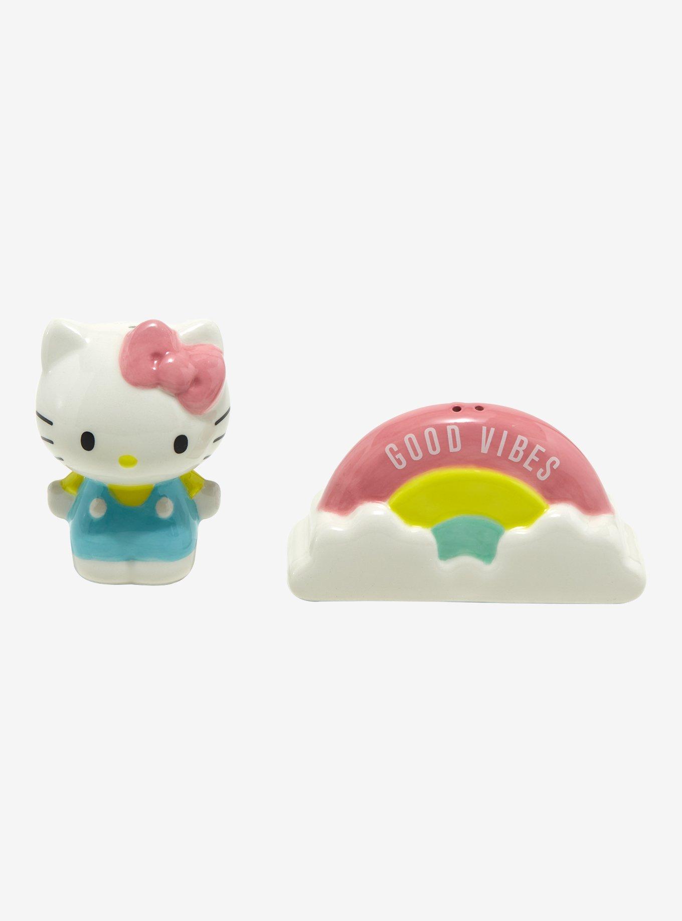 Hello Kitty Good Vibes Ceramic Salt & Pepper Shaker Set, , hi-res