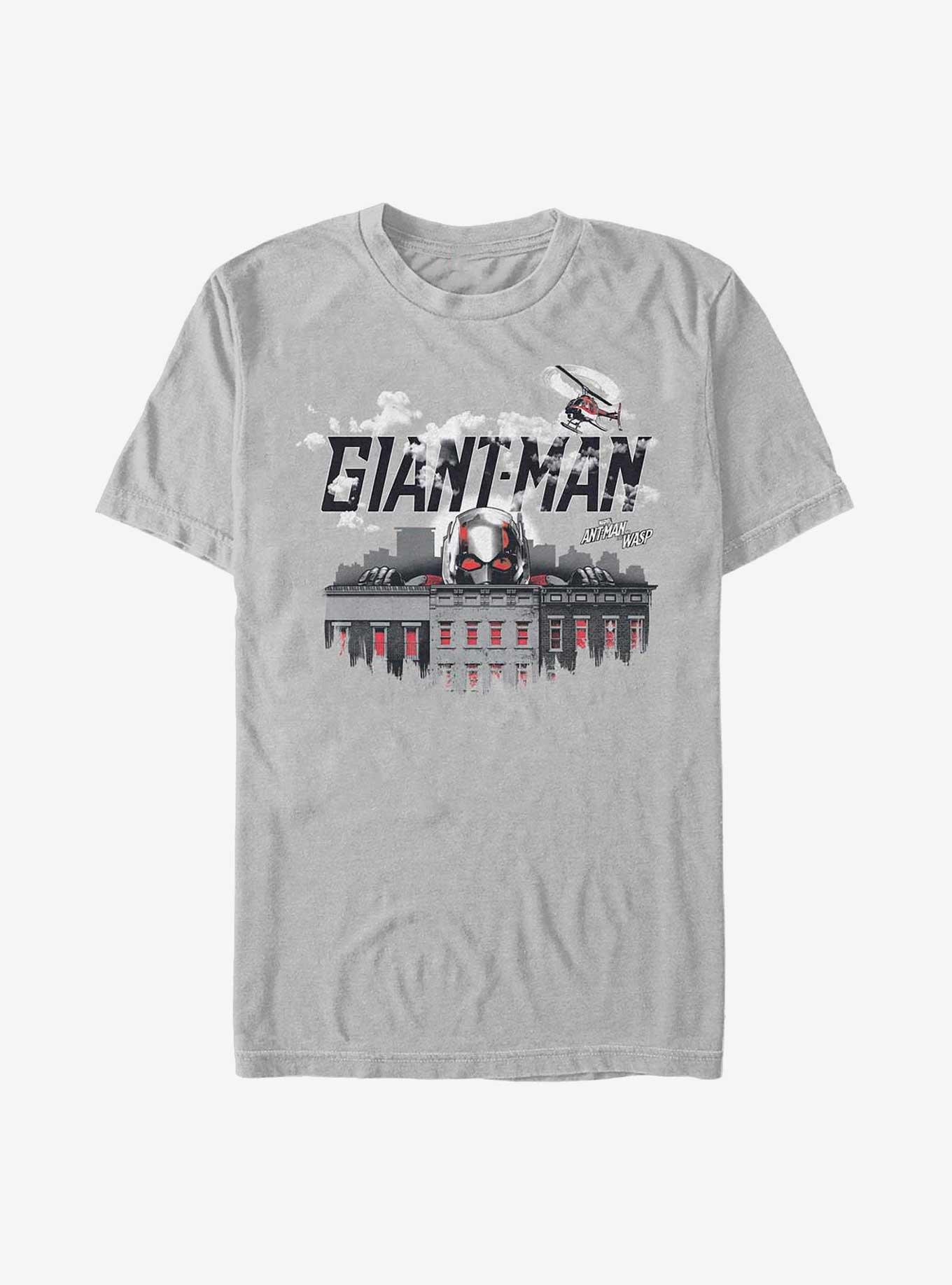 Marvel Ant-Man and the Wasp Giant-Man vs Helicopter T-Shirt, SILVER, hi-res