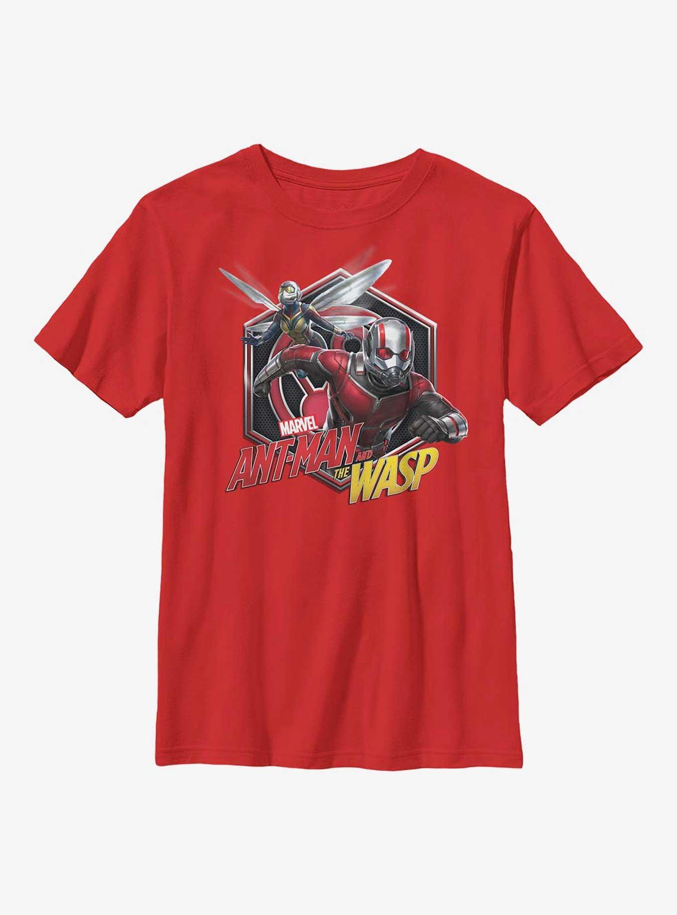 Marvel Ant-Man and the Wasp Badge Youth T-Shirt, RED, hi-res