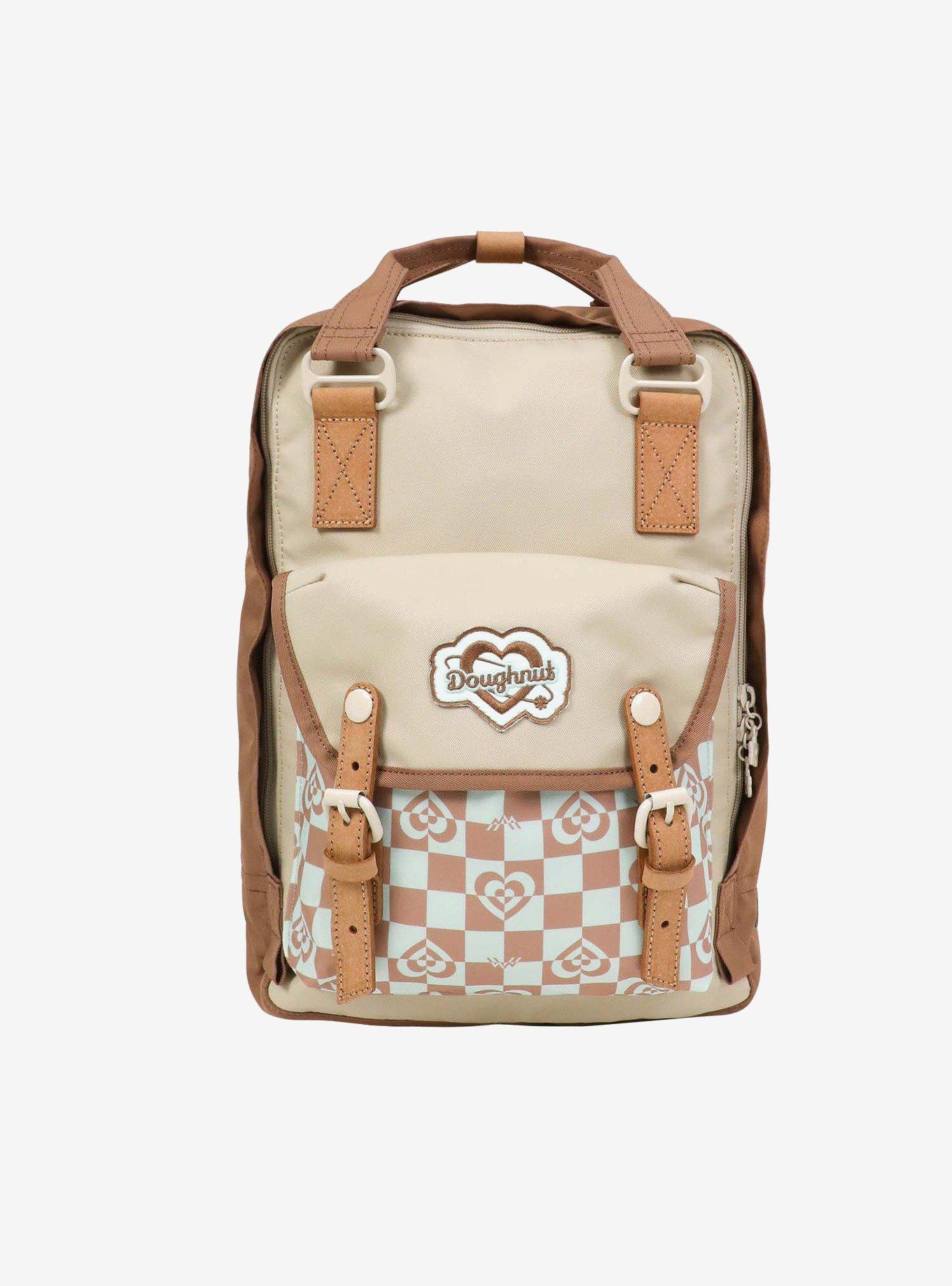 Doughnut Macaroon Kaleido Mushroom Checkered Backpack, , hi-res