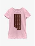 Hershey's Chocolate Bar Bite Youth Girls T-Shirt, PINK, hi-res