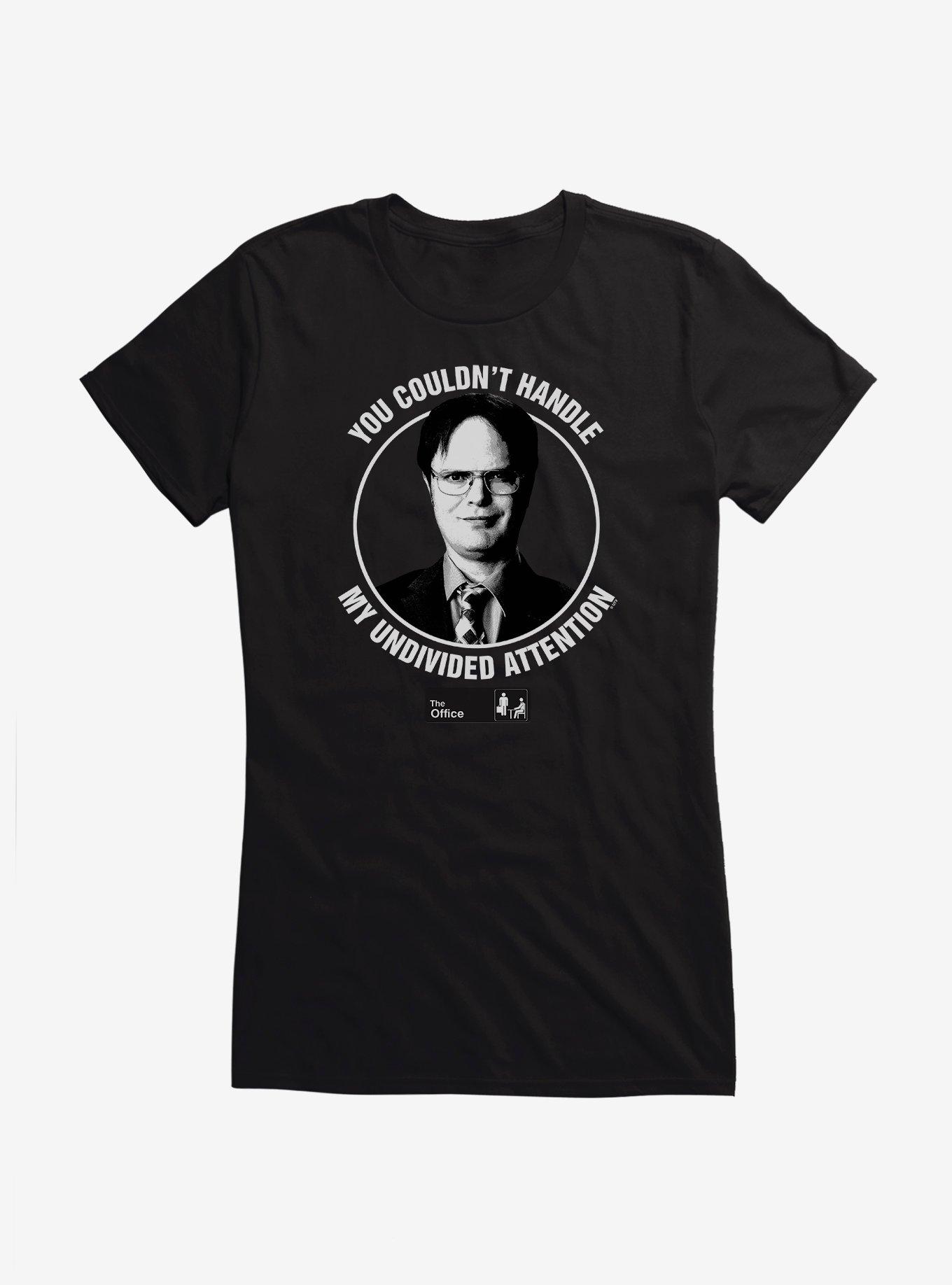 The Office Dwight's Undivided Attention Girls T-Shirt, BLACK, hi-res