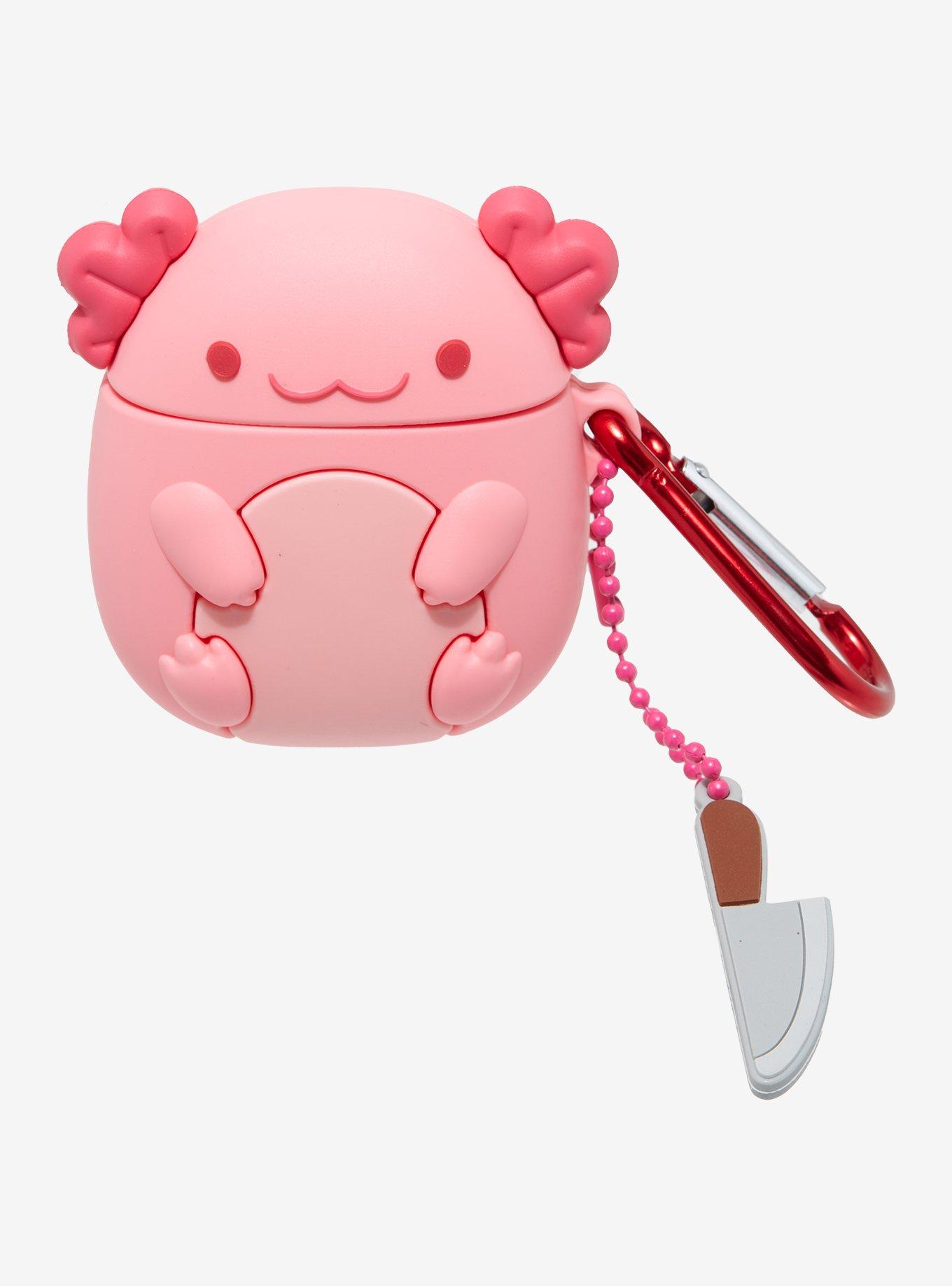 Pink Axolotl Wireless Earbud Case Cover, , hi-res