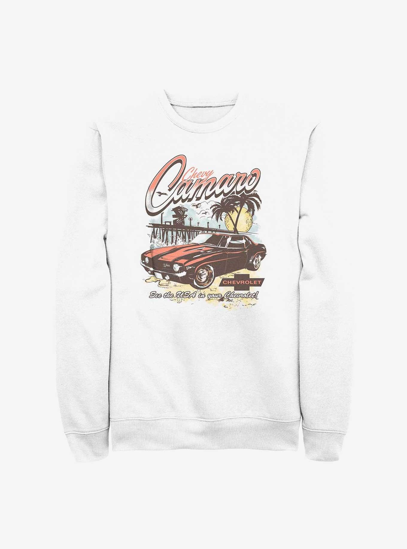General Motors Vintage Camaro Sweatshirt, WHITE, hi-res