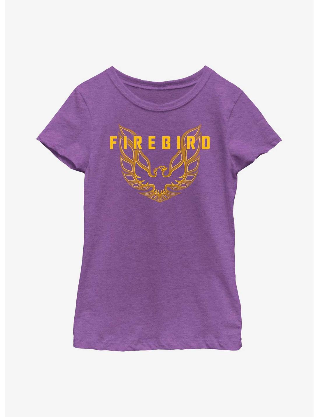General Motors Firebird Icon Youth Girls T-Shirt, PURPLE BERRY, hi-res
