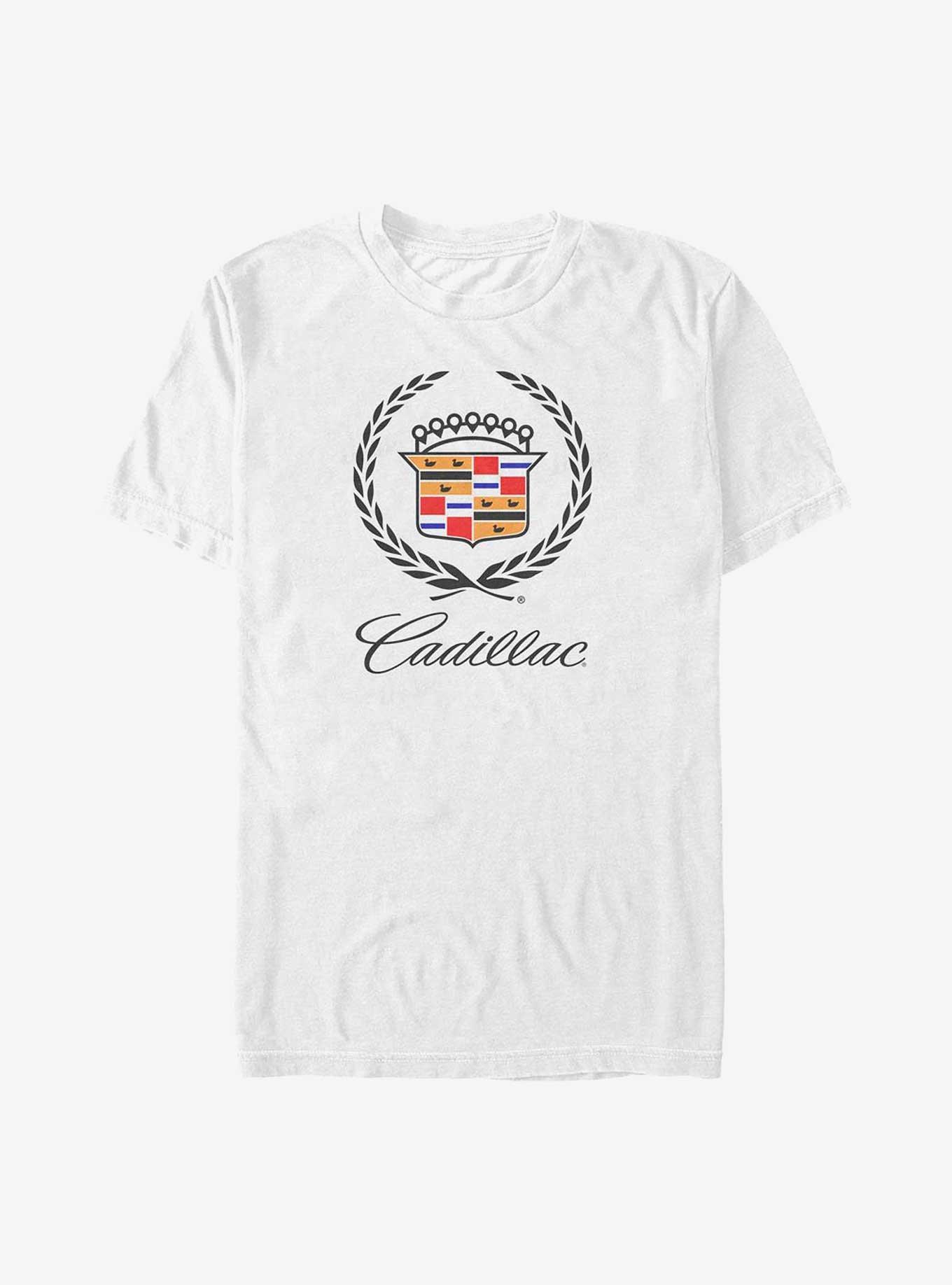 General Motors Cadillac Logo T-Shirt, WHITE, hi-res