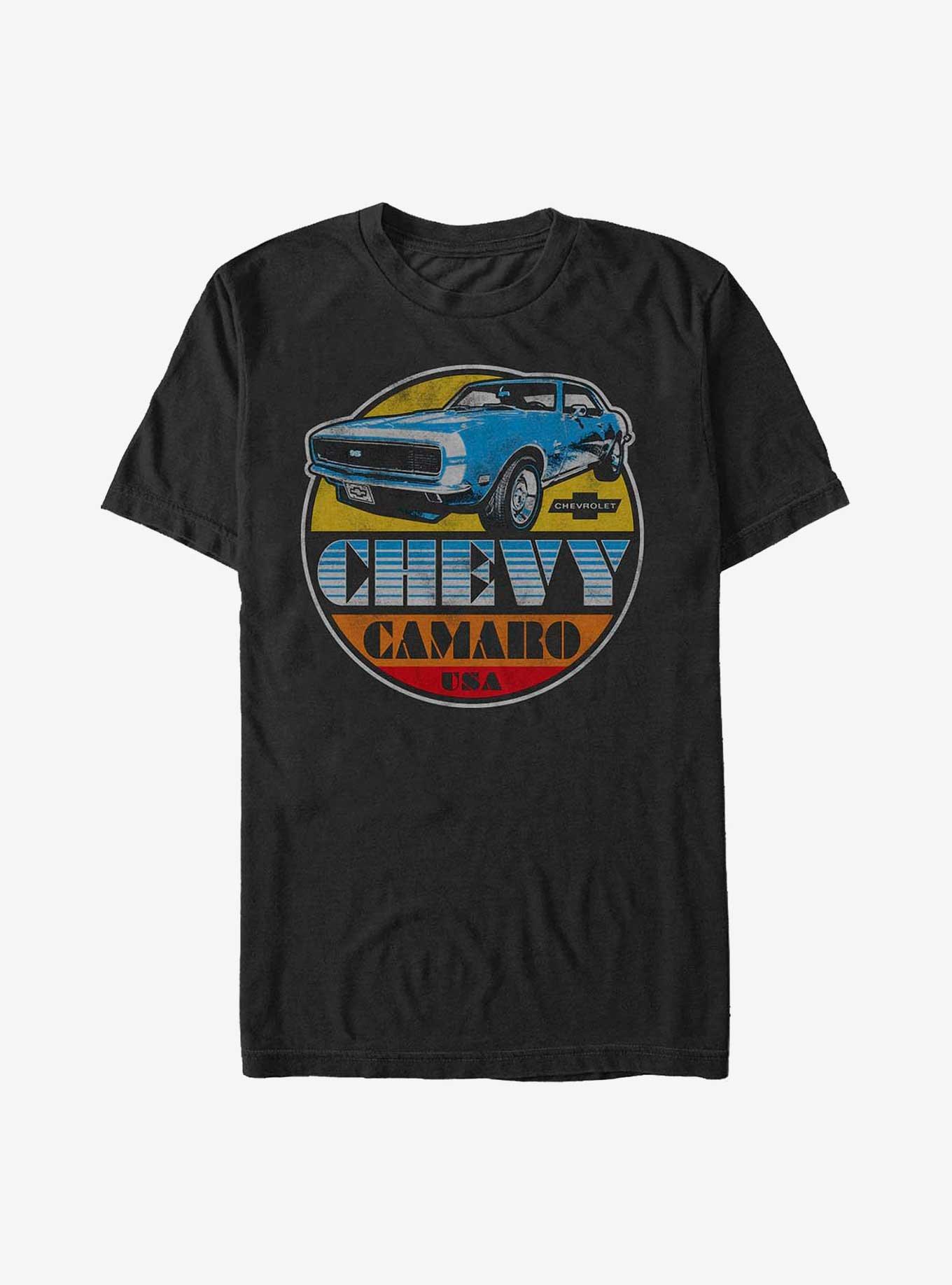 General Motors Chevy Camaro Made In USA T-Shirt, BLACK, hi-res