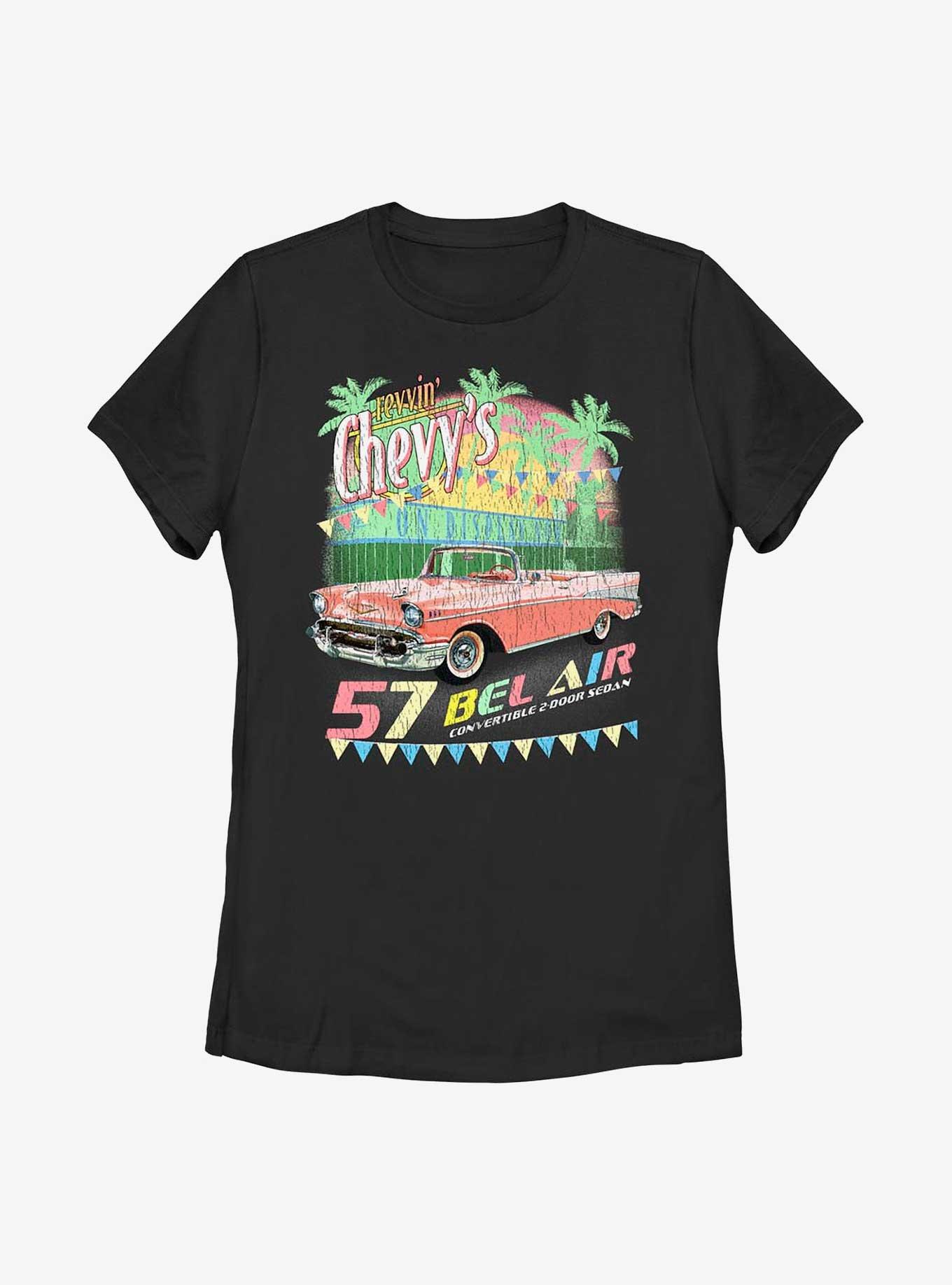 General Motors Revvin' Chevy's Bel Air Womens T-Shirt, BLACK, hi-res