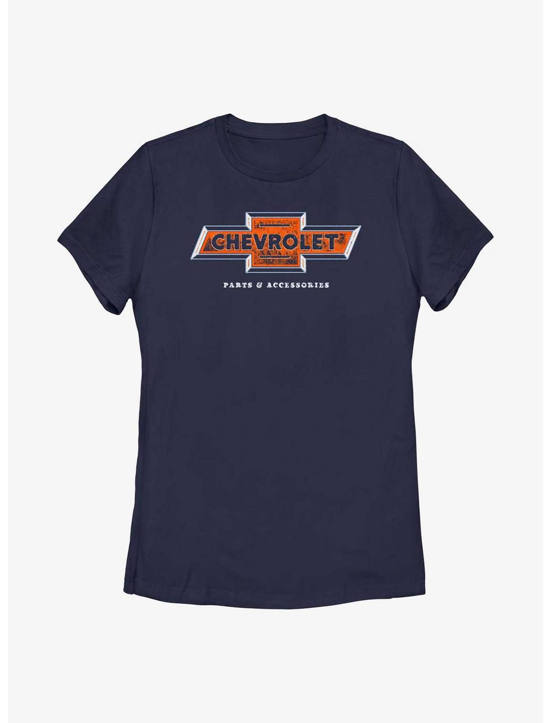 General Motors Classic Chevy Logo Womens T-Shirt, NAVY, hi-res