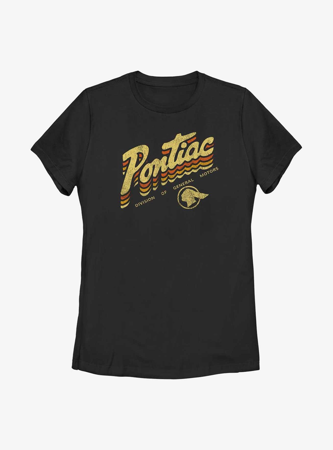 General Motors Pontiac Logo Womens T-Shirt, BLACK, hi-res