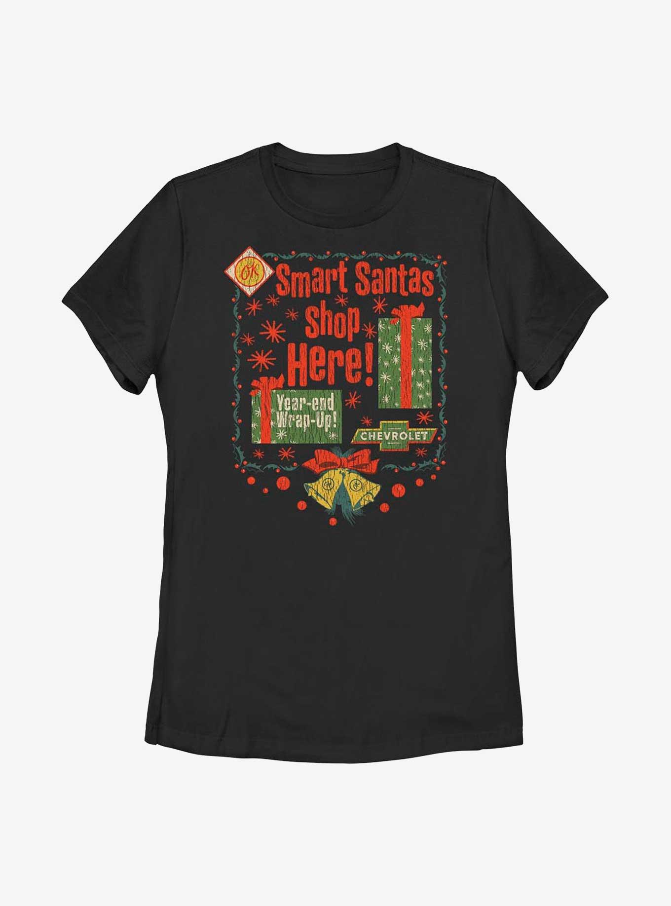General Motors Smart Santas Shop Chevy Womens T-Shirt, , hi-res