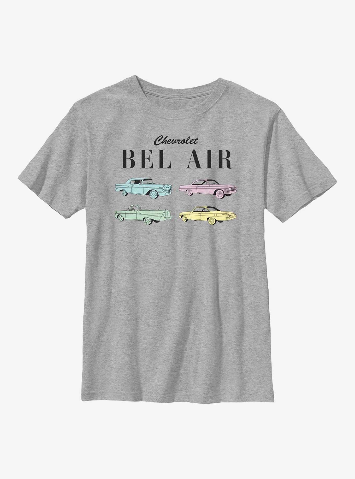 General Motors Chevy Bel Air Stack Youth T-Shirt, ATH HTR, hi-res