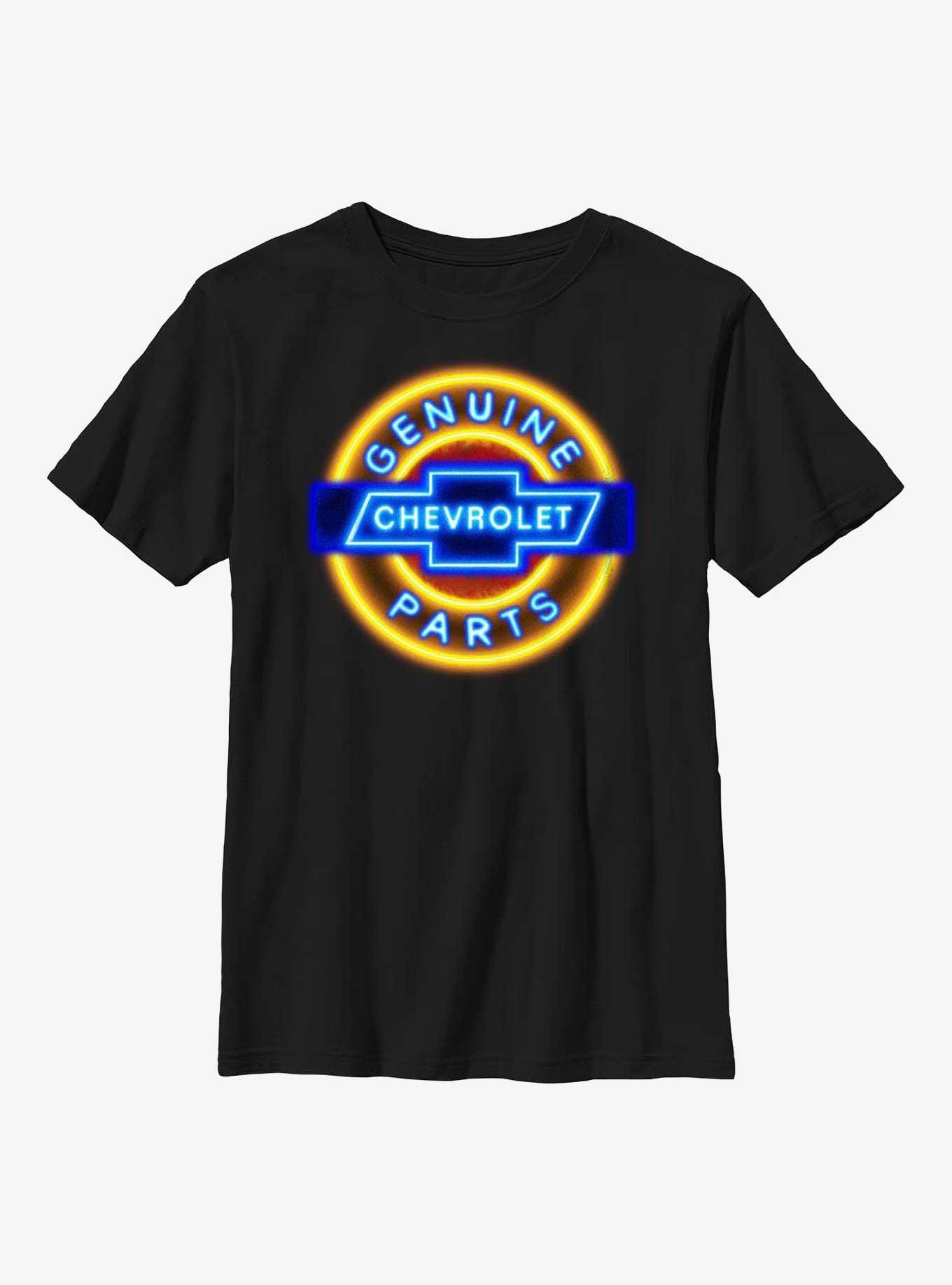 General Motors Chevrolet Neon Sign Youth T-Shirt, , hi-res