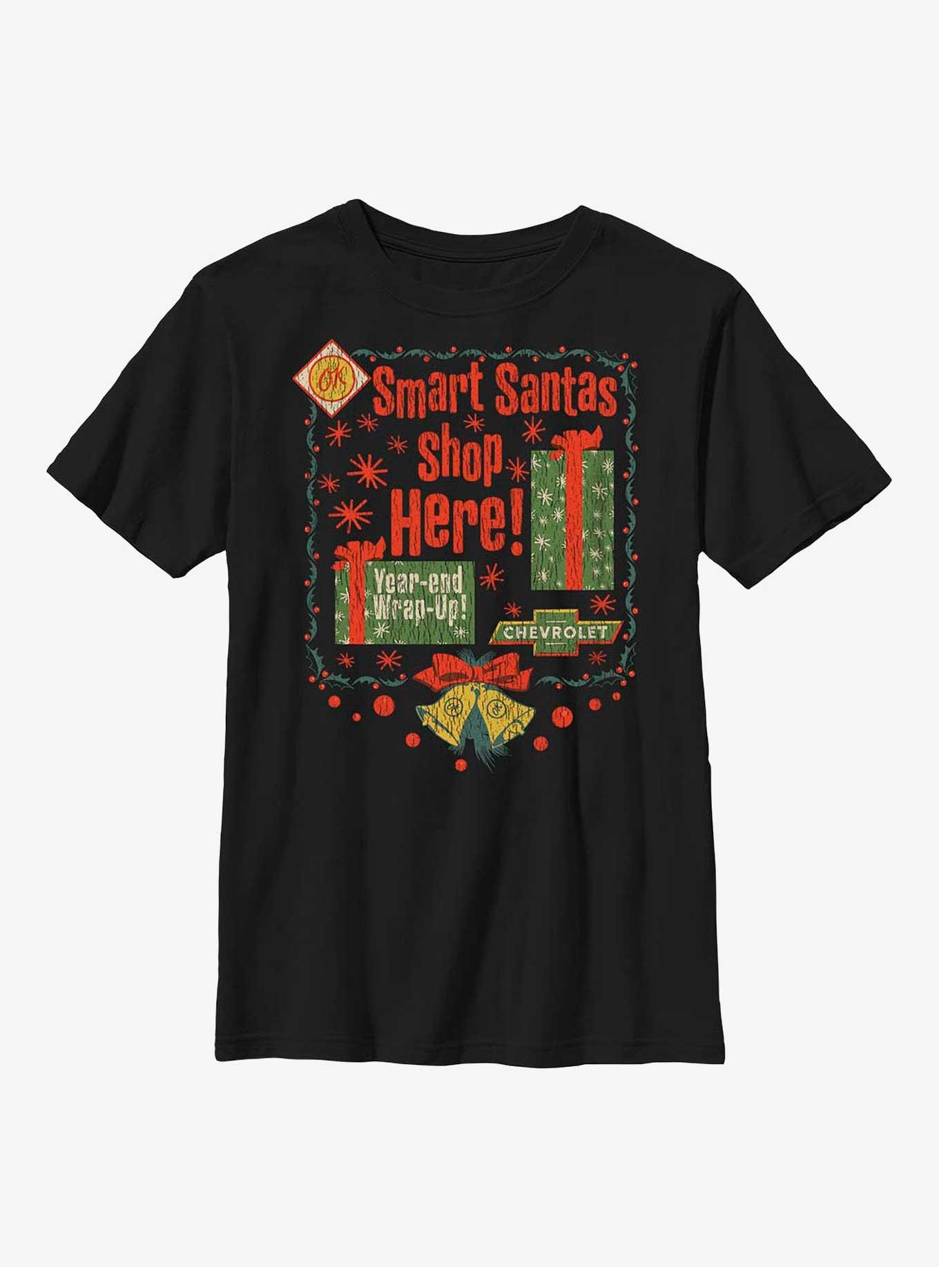General Motors Smart Santas Shop Chevy Youth T-Shirt, , hi-res