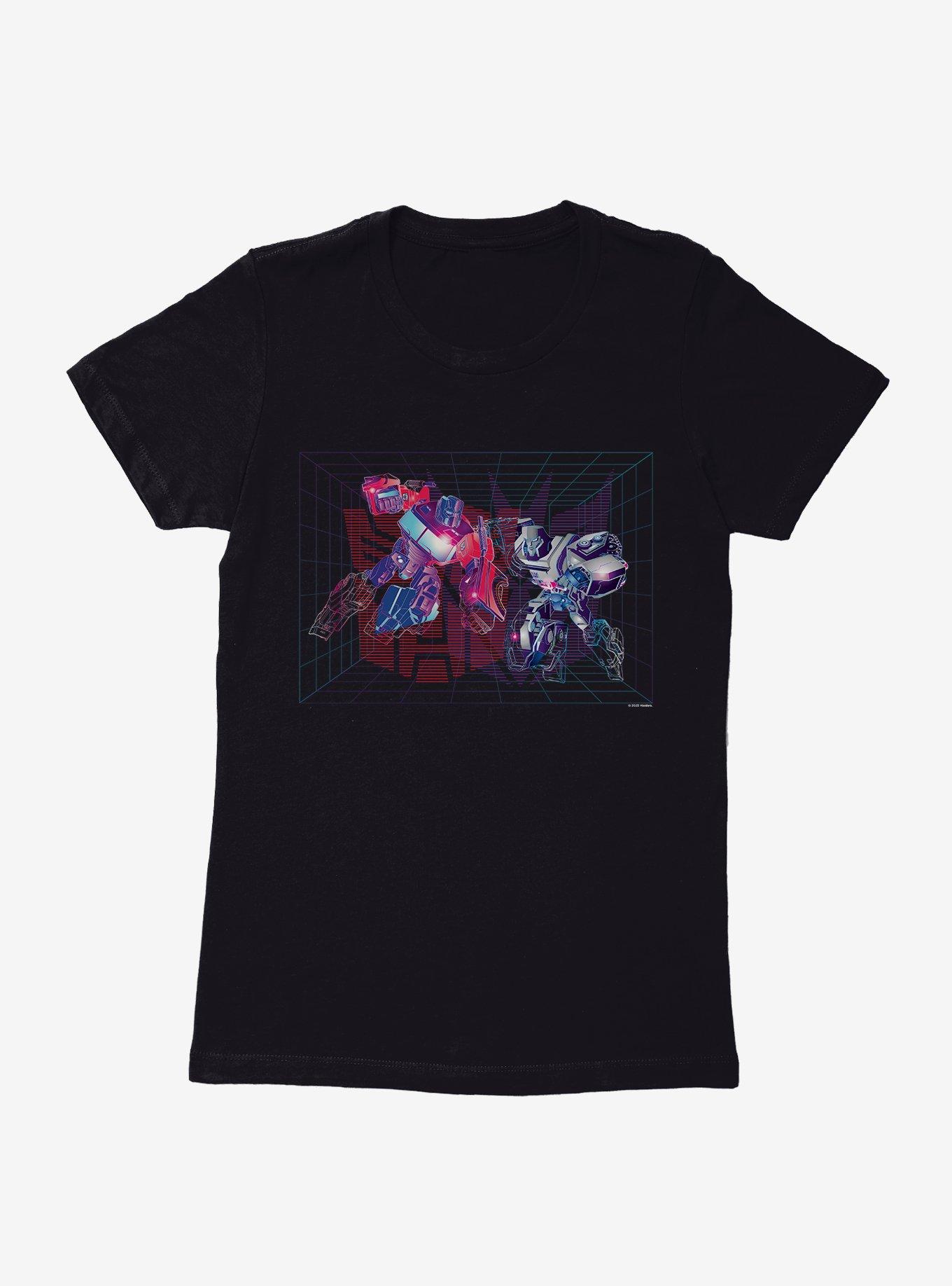 Transformers Optimus Prime Vs Megatron Grid Womens T-Shirt, , hi-res