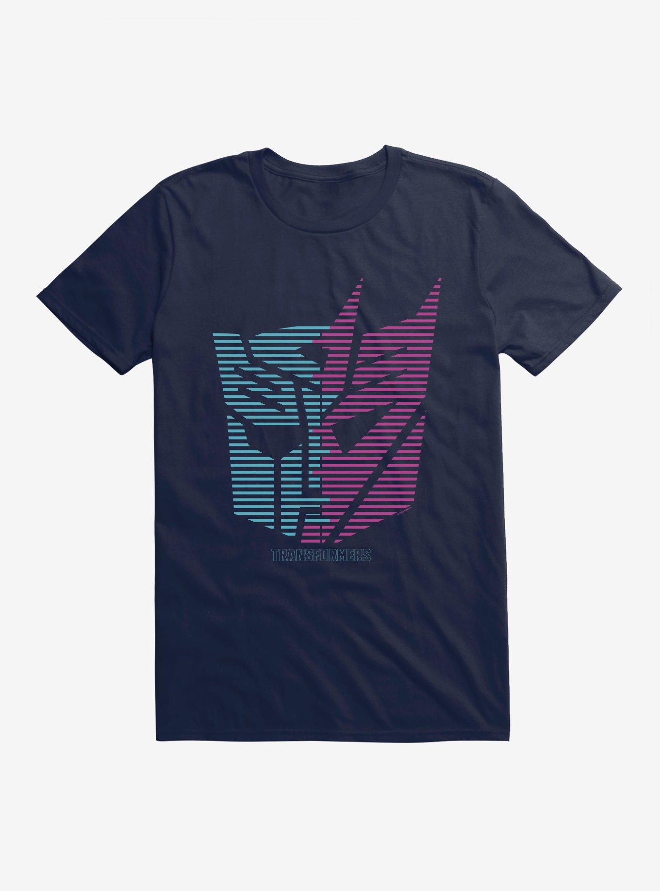 Transformers Autobot Decepticon Split Icon T-Shirt, MIDNIGHT NAVY, hi-res