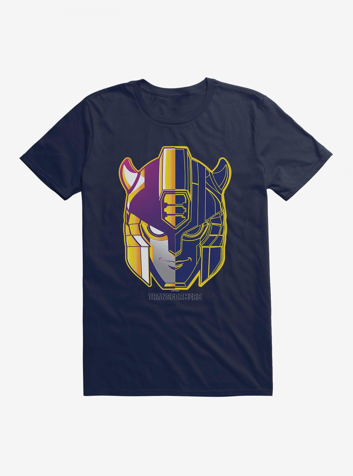 Transformers Bumblebee Head Icon T-Shirt, MIDNIGHT NAVY, hi-res