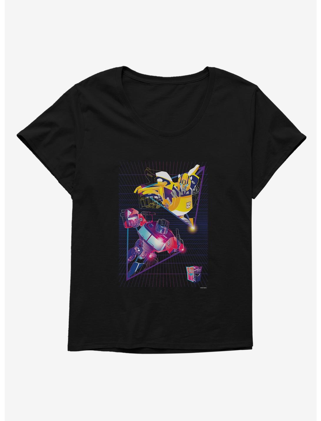 Transformers Autobots Vs Decepticons Grid Womens T-Shirt Plus Size, , hi-res