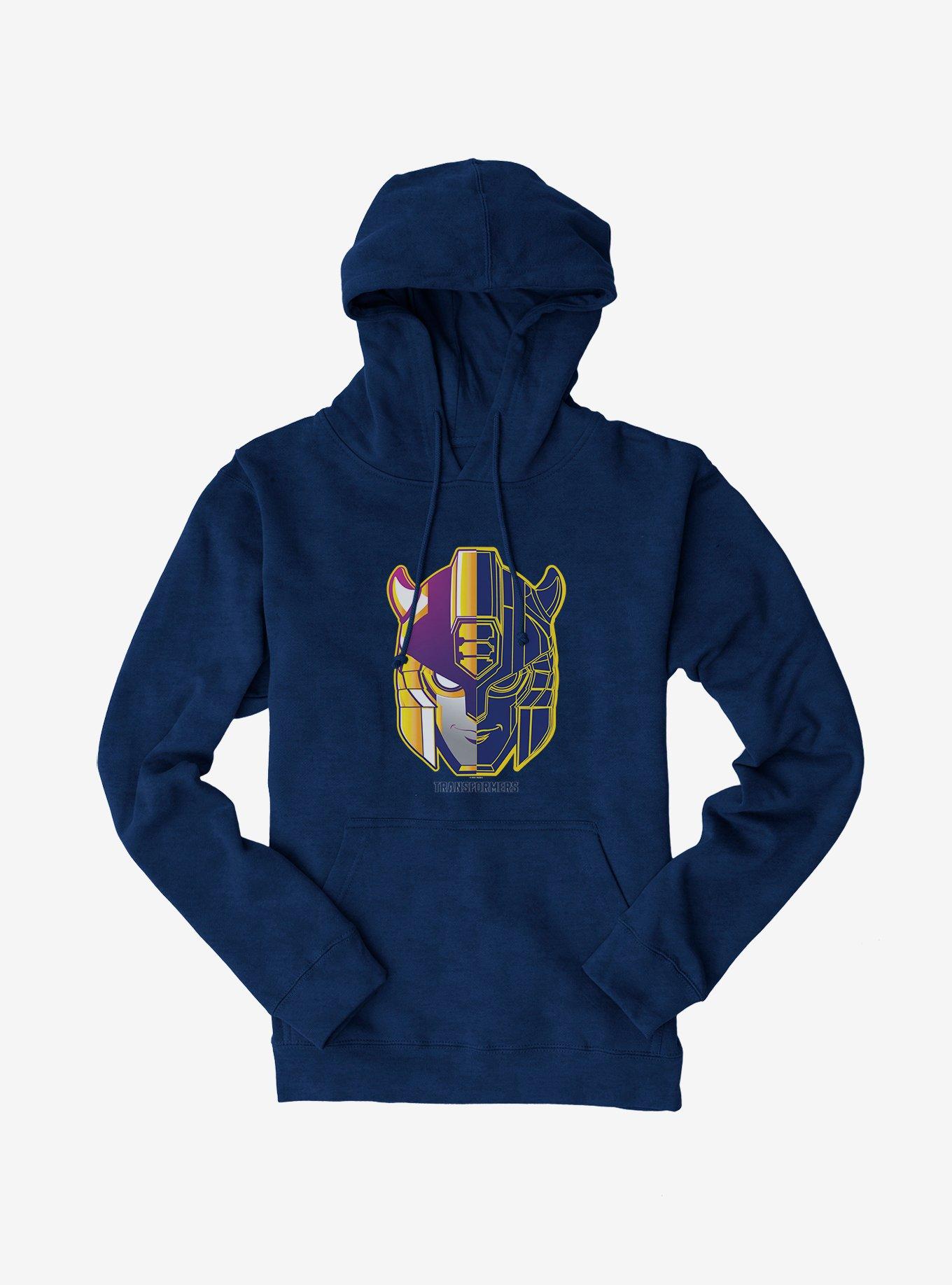 Transformers Bumblebee Head Icon Hoodie, NAVY, hi-res