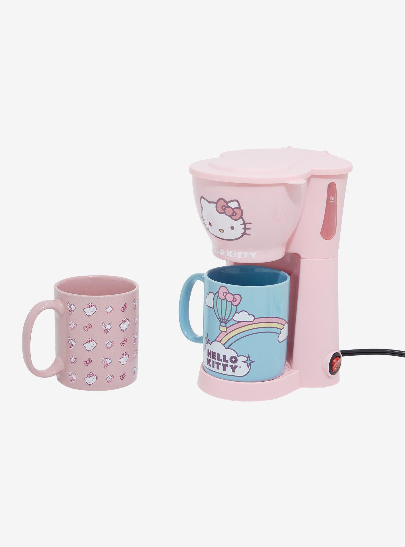 Sanrio Hello Kitty Single-Cup Coffee Maker and Mug Set , , hi-res