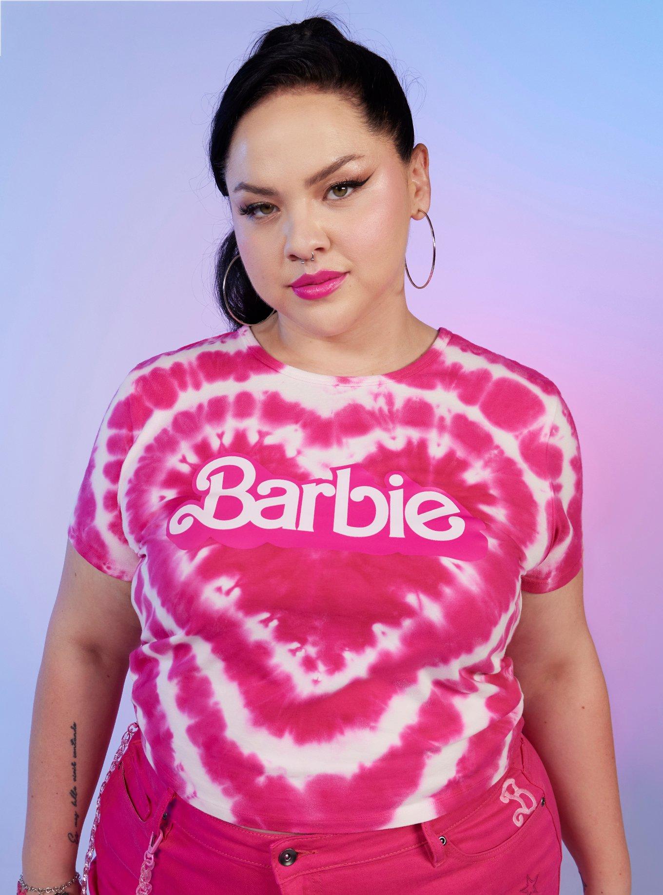 Barbie Logo Heart Tie-Dye Girls Baby T-Shirt Plus Size, WHITE, hi-res