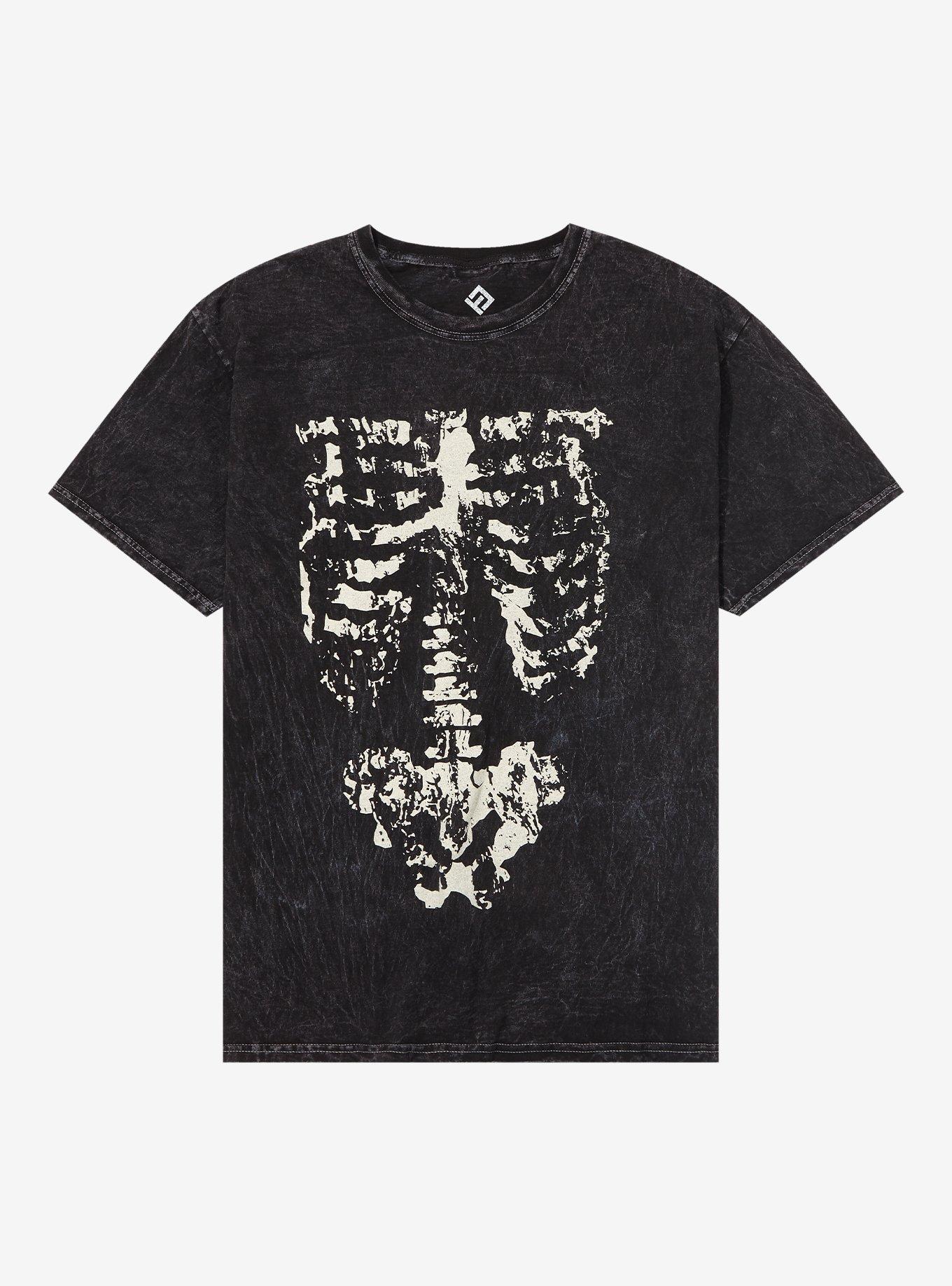 Rib Cage Distressed Wash T-Shirt, MULTI, hi-res