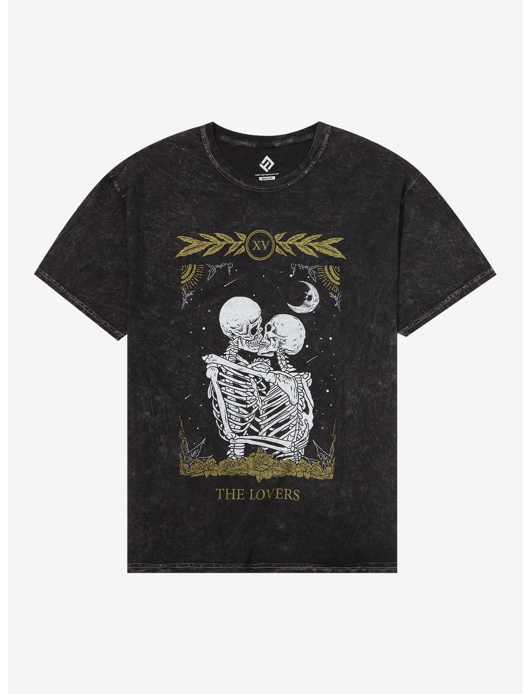 Skeleton Lovers Mineral Wash T-Shirt, MULTI, hi-res