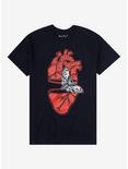 Death Moth Heart T-Shirt, RED, hi-res