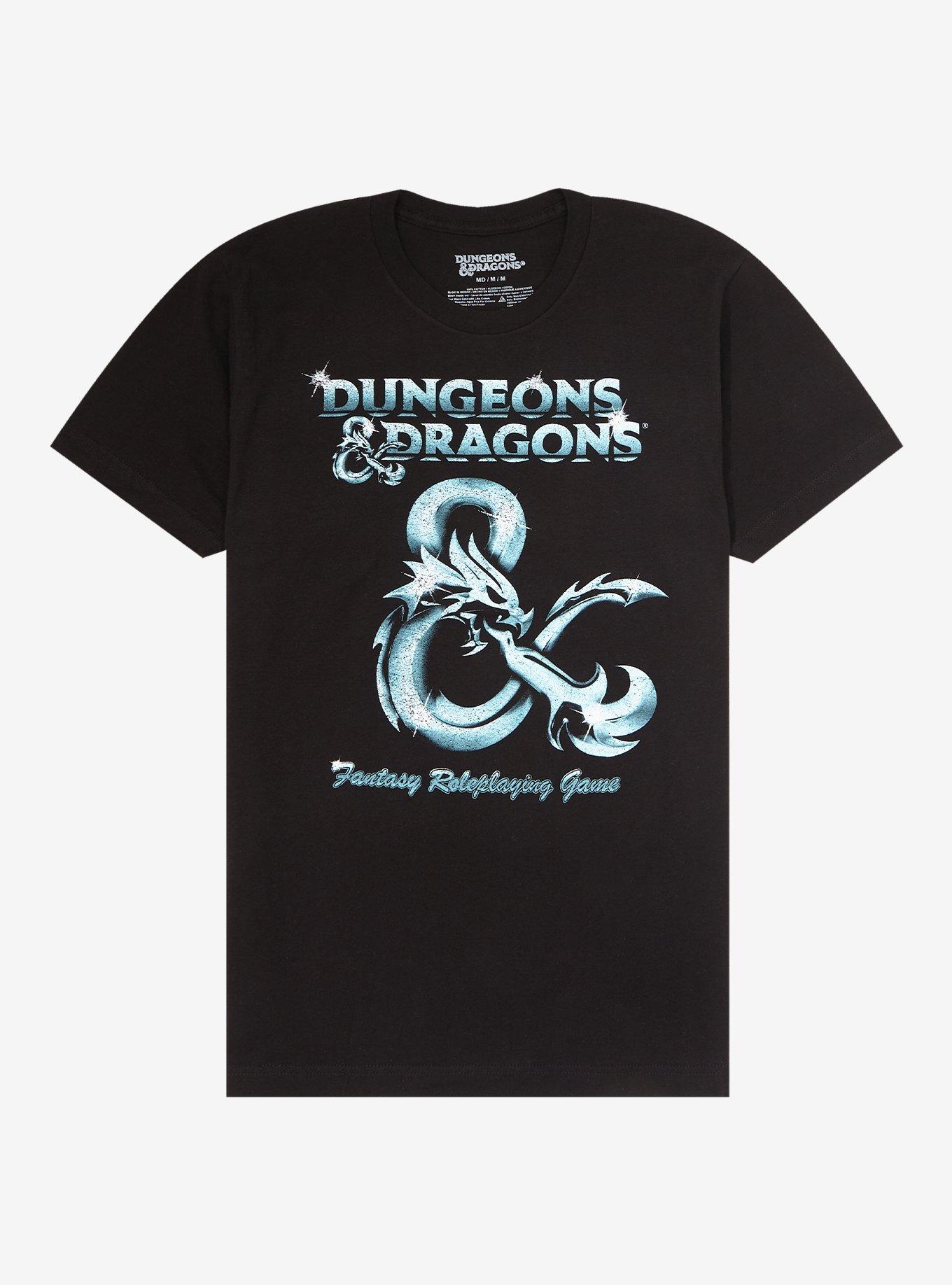 Dungeons & Dragons Chrome Logo T-Shirt, BLACK, hi-res