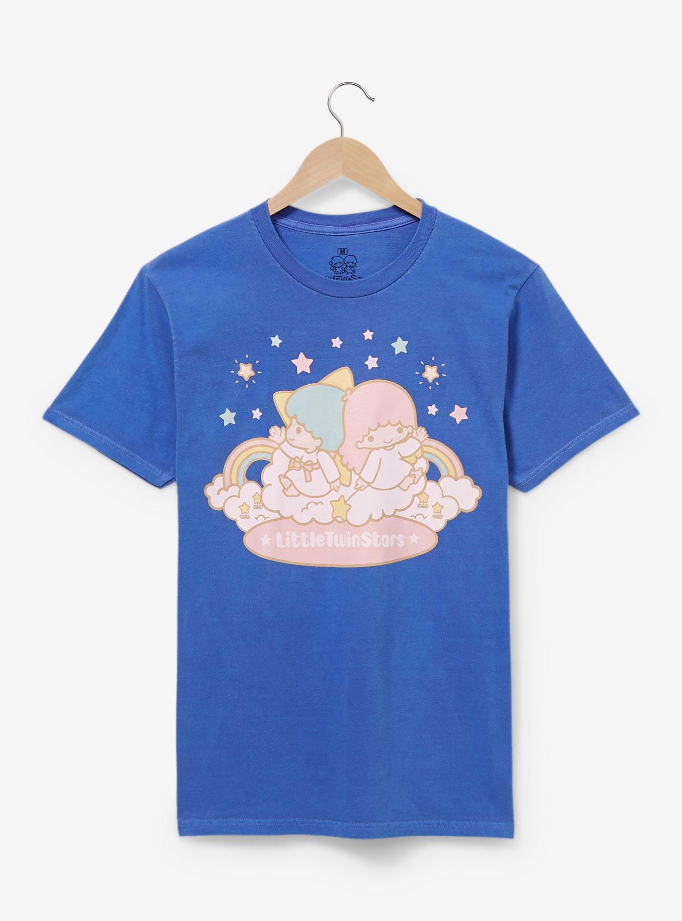 Sanrio Little Twin Stars Rainbow Clouds T-Shirt - BoxLunch Exclusive, PURPLE, hi-res