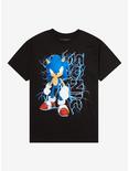 Sonic the Hedgehog Lightning Sonic Portrait Youth T-Shirt - BoxLunch Exclusive, BLACK, hi-res
