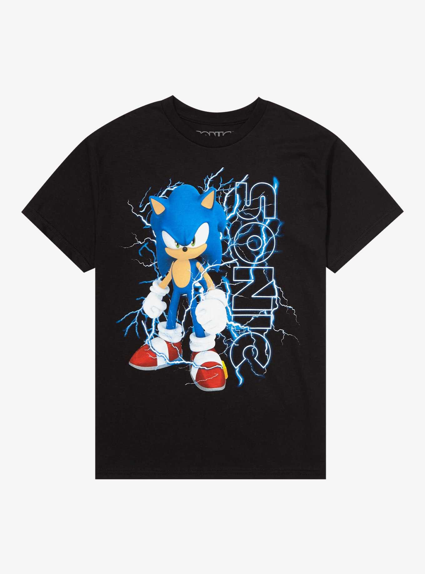 Sonic the Hedgehog Lightning Sonic Portrait Youth T-Shirt - BoxLunch Exclusive, , hi-res