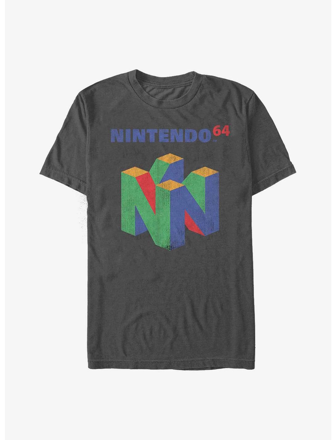 Nintendo 64' Logo T-Shirt, CHARCOAL, hi-res