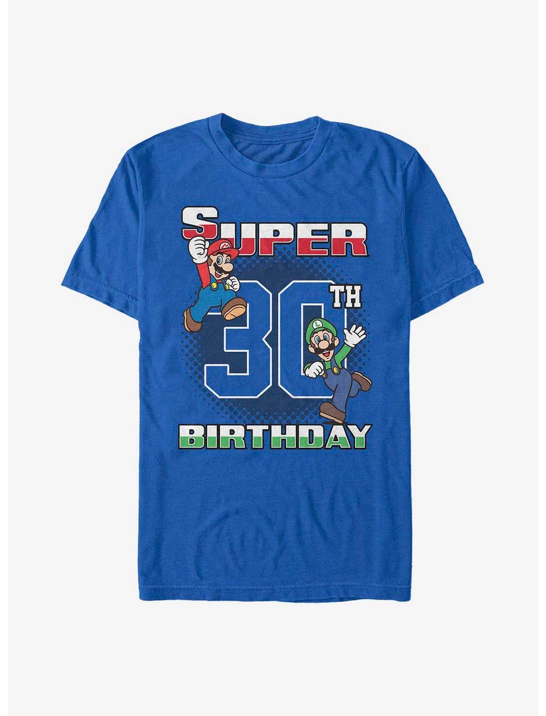 Nintendo Happy Super 30th Birthday T-Shirt, ROYAL, hi-res