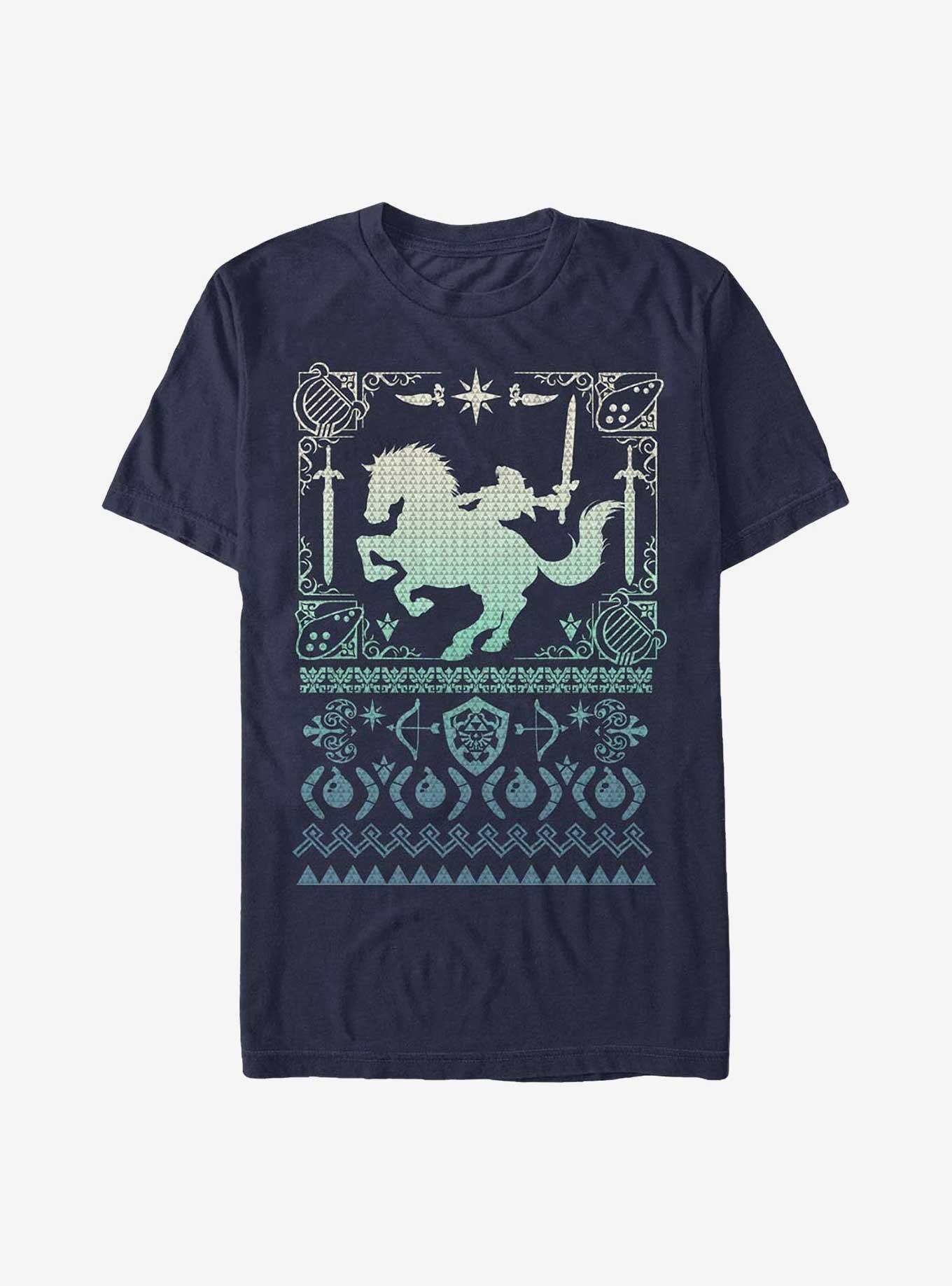 Nintendo Horseback Link Ugly Christmas T-Shirt, , hi-res