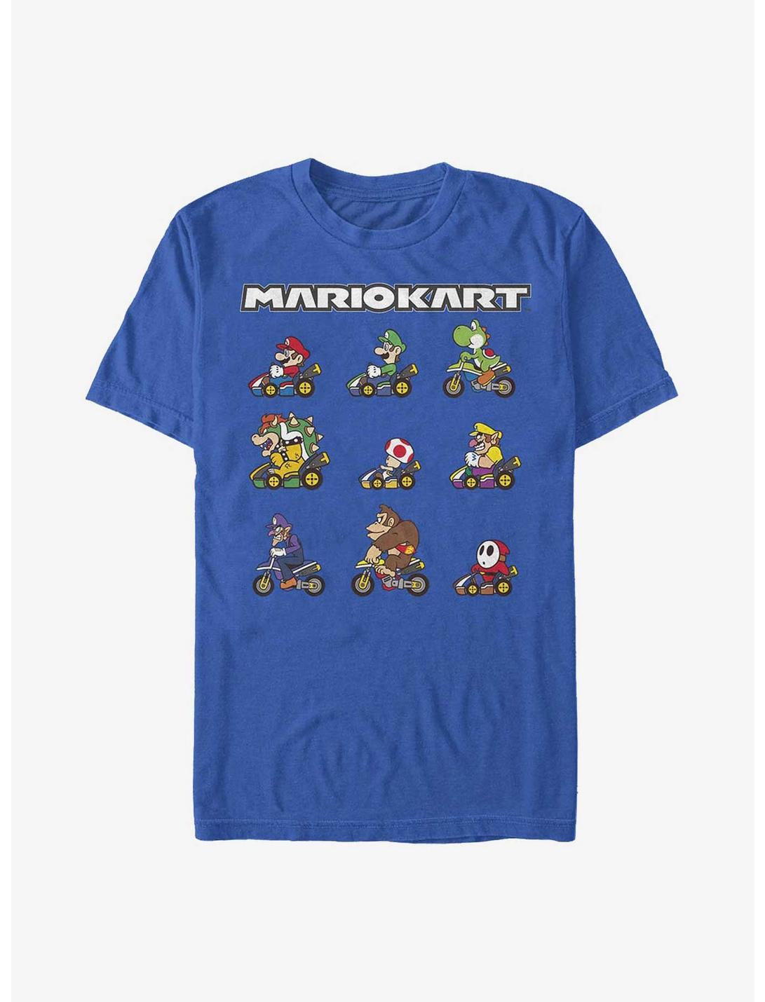 Nintendo Mario Kart Line Up T-Shirt, ROYAL, hi-res